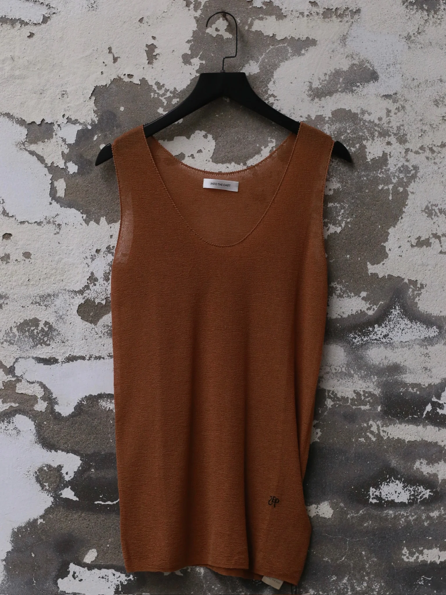 INTO THE EAST 25 Spring/Summer Printed Embroidered Knitted Vest ITE-E1DGSS016TN20KT-JT Caramel ITE-E1DGSS015WT20KT - Image 9