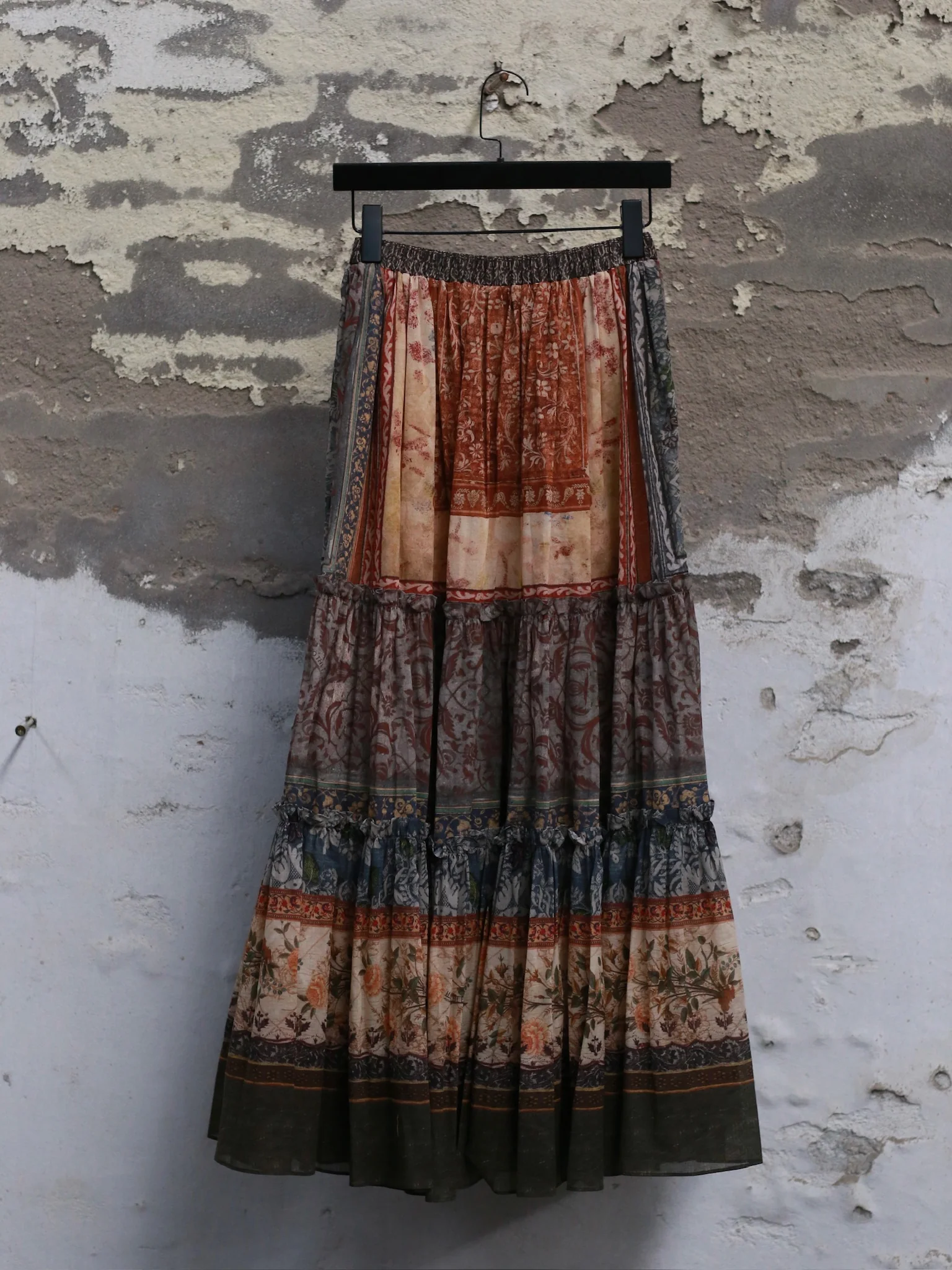 INTO THE EAST 25 Spring/Summer Printed Splicing Skirt ITE-E1DGSS003NCC21SK-HUA Color - Image 10