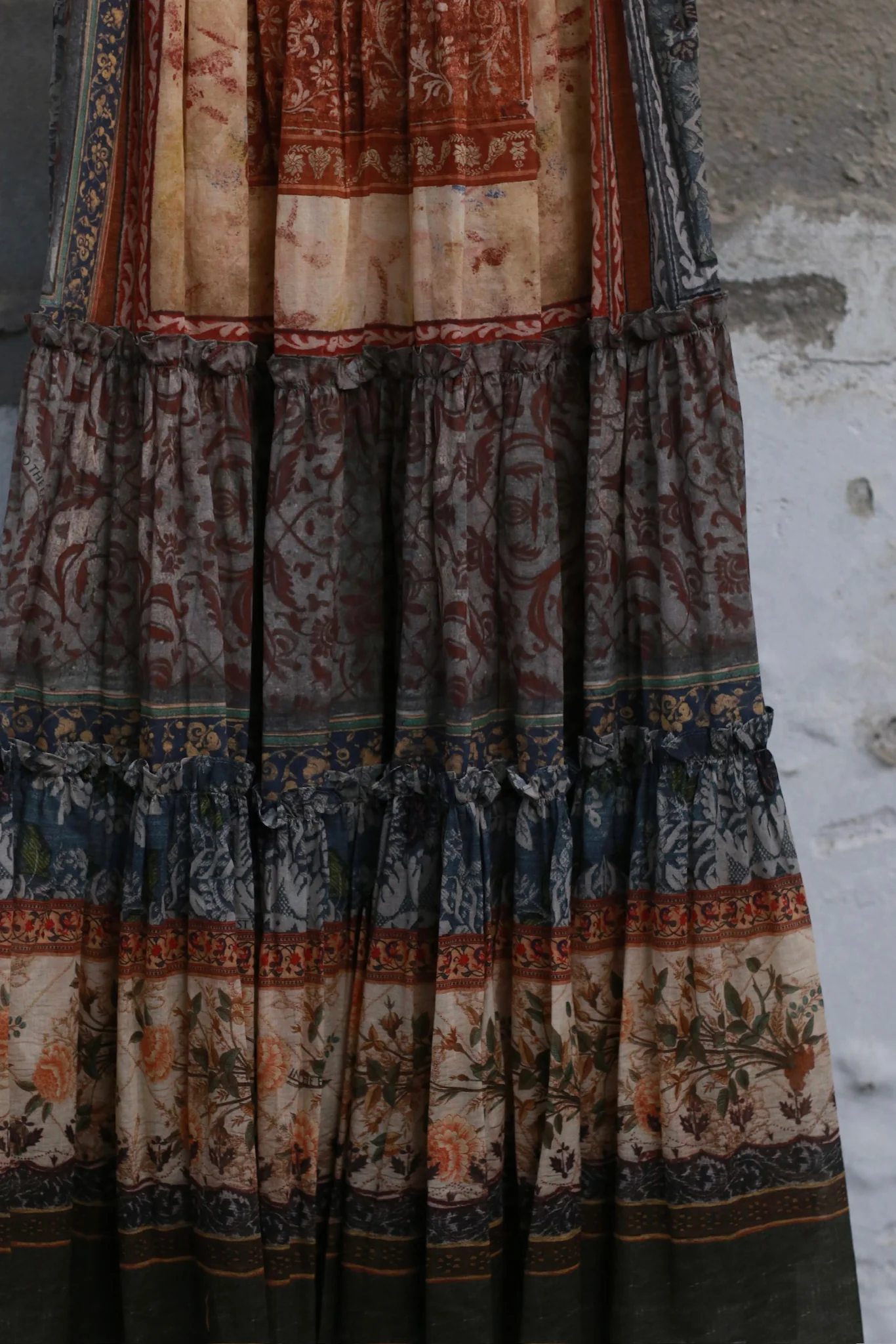INTO THE EAST 25 Spring/Summer Printed Splicing Skirt ITE-E1DGSS003NCC21SK-HUA Color - Image 8