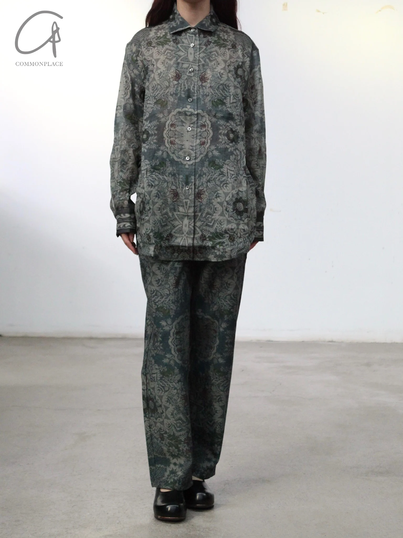 INTO THE EAST 25 Spring/Summer Retro Print Denim Cardigan / Denim Straight Pants ITE-E1DGSS016GR21PT-ML Pants E1DGSS006GR21JK - Image 10