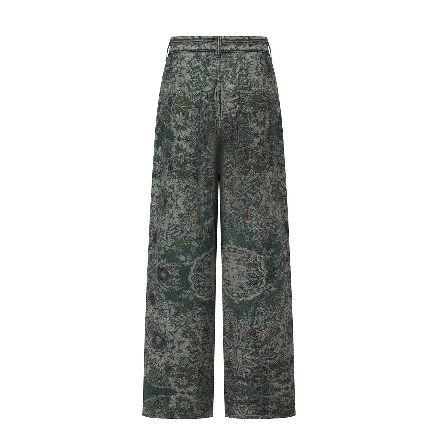 INTO THE EAST 25 Spring/Summer Retro Print Denim Cardigan / Denim Straight Pants ITE-E1DGSS016GR21PT-ML Pants E1DGSS006GR21JK - Image 6