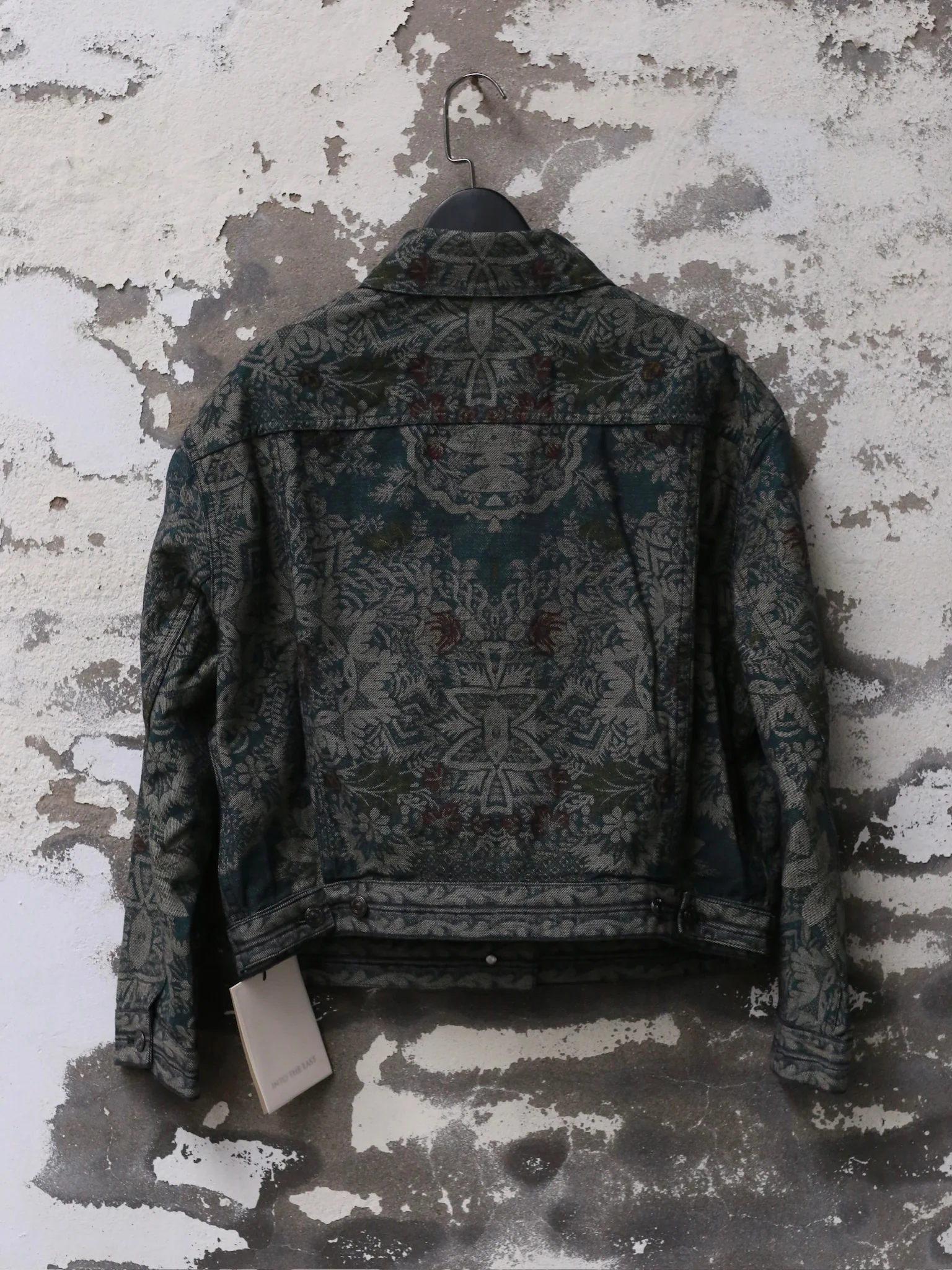 INTO THE EAST 25 Spring/Summer Retro Print Denim Jacket ITE-E1DGSS005GR21JK-ML Dark Green - Image 13
