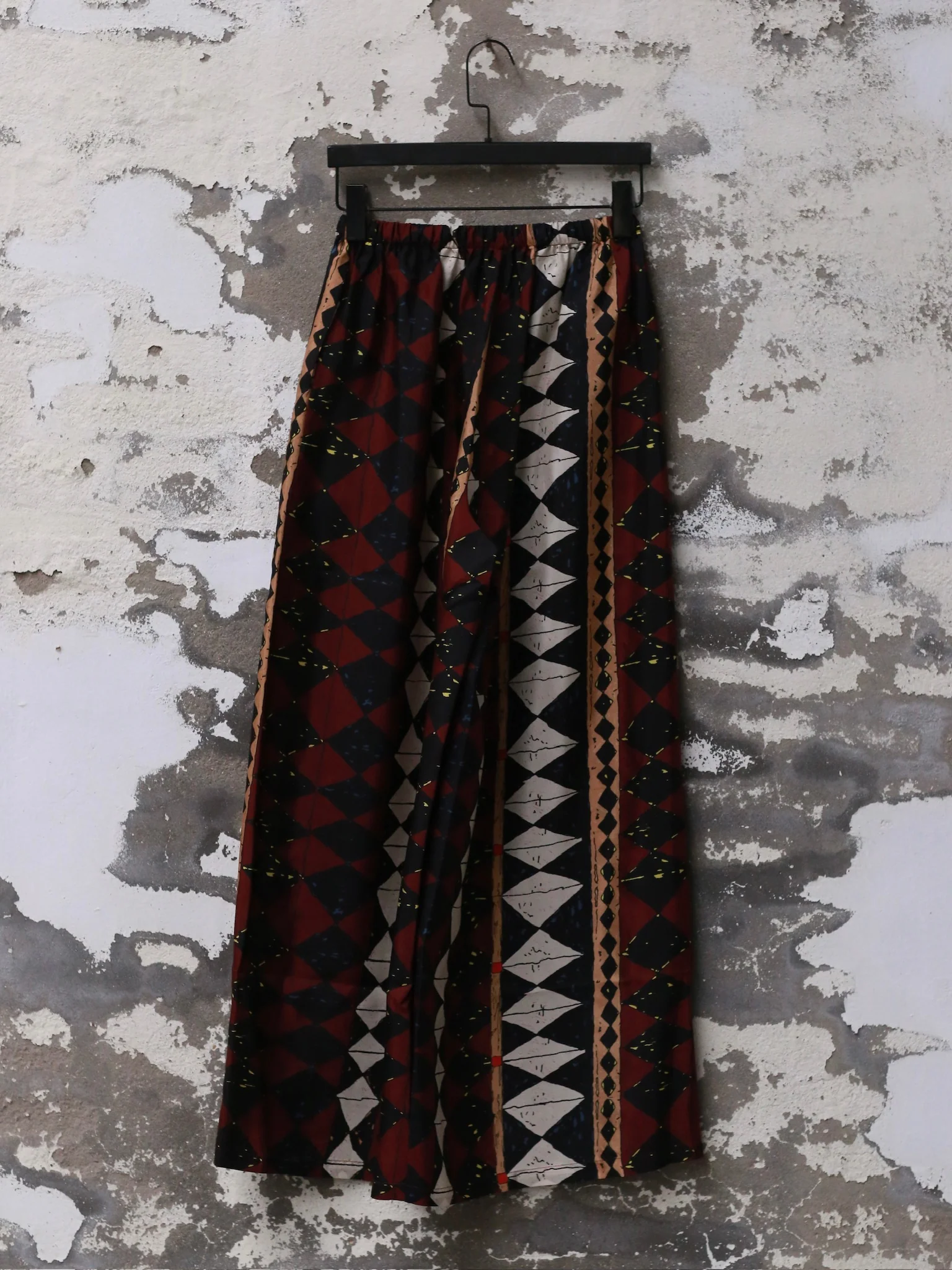 INTO THE EAST 25 Spring/Summer Silk Geometric Wide-Leg Pants/Lapel Shirt ITE-E1DGSS006BR21PT-HZ Pants - Image 4