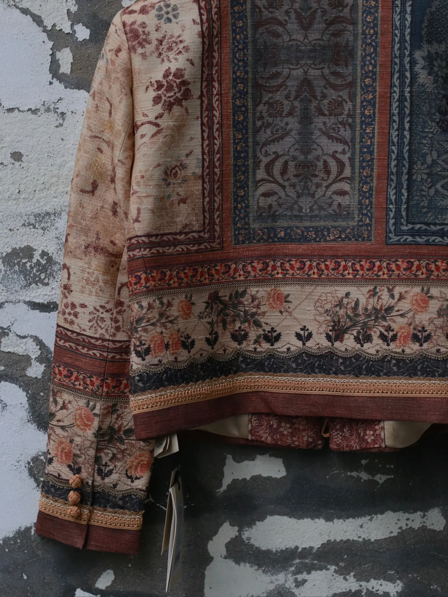 INTO THE EAST 25 Spring/Summer Tussah Silk Handmade Button Printed Suit/Spliced Skirt ITE-E1DGSS001NCC21SU-HS Suit E1DGSS003NCC21SK - Image 10