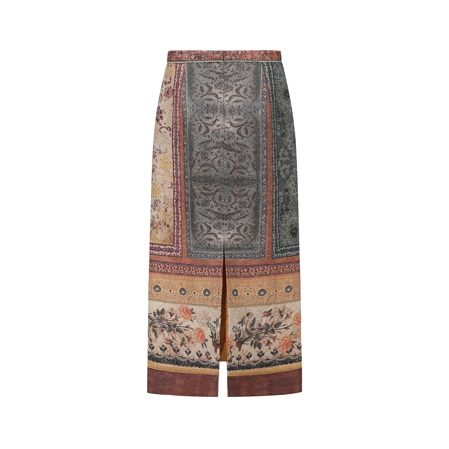 INTO THE EAST 25 Spring/Summer Tussah Silk Printed Straight Skirt ITE-E1DGSS001NCC21SK-HS Color - Image 6