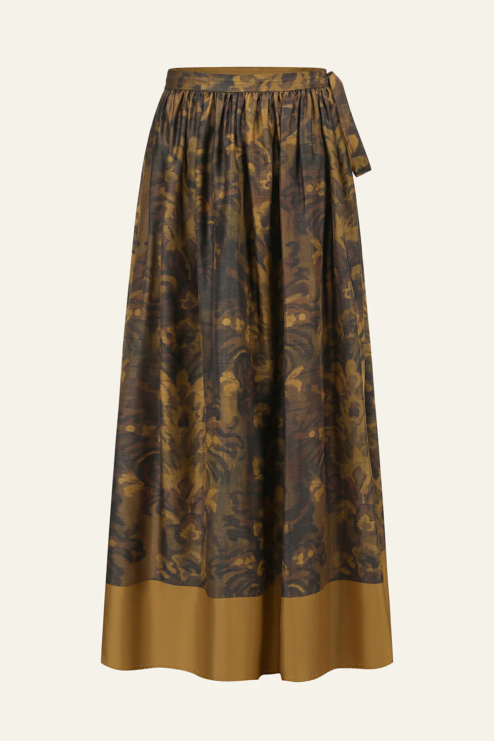 INTO THE EAST Spring/Summer 2026: Acanthus Oil Paint Ribbon Top/Apron Skirt ITE-E1JBSSSK21004BR-CZ Skirt (E1JBSSTP21002)