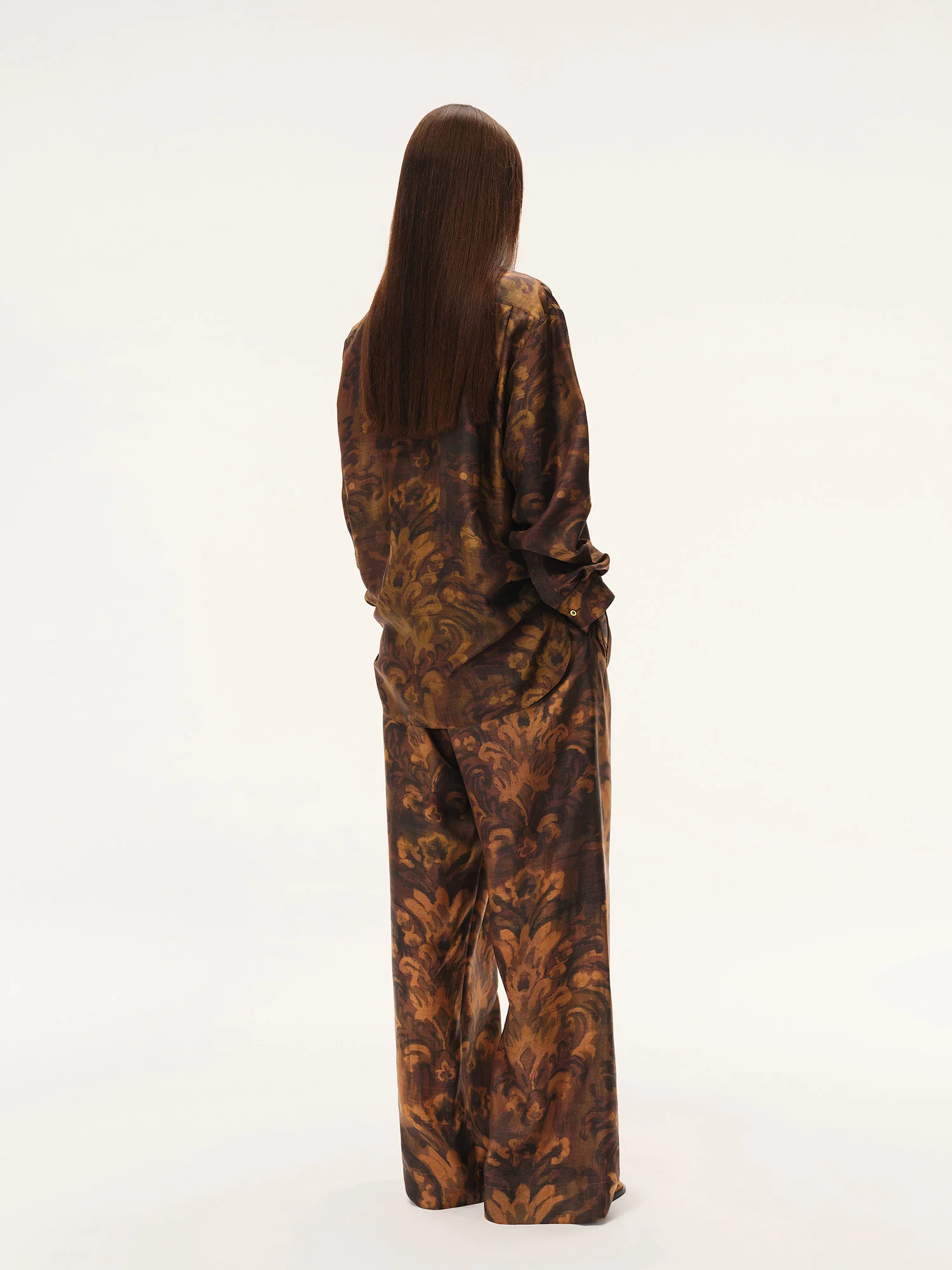 INTO THE EAST Spring/Summer 2026 Collared Shirt/Drawstring Casual Pants ITE-E1JBSSPT21001BR-CZ Tea Brown Pants - Image 14
