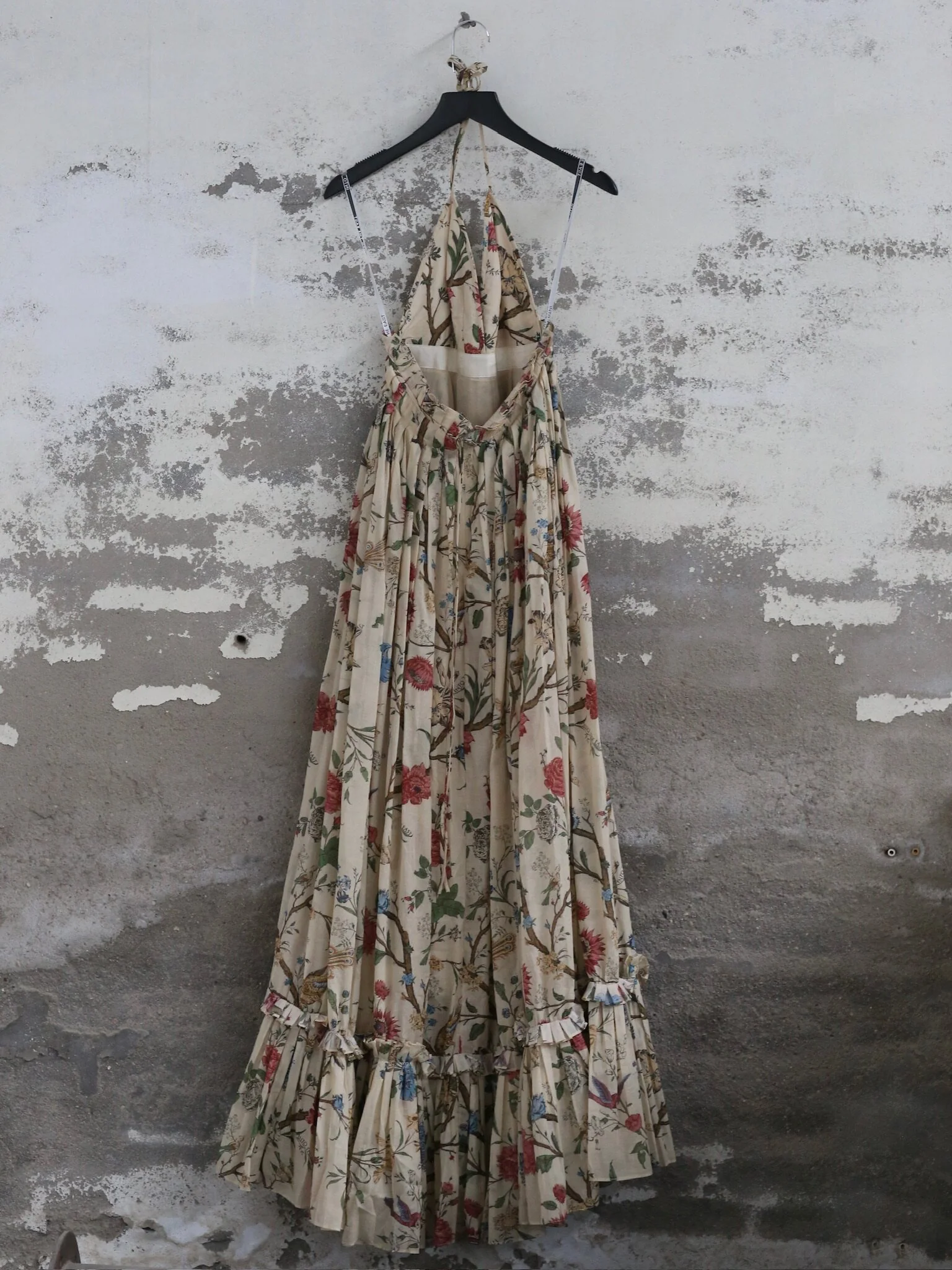 INTO THE EAST Spring/Summer 2026 Floral, Bird, and Tree Backless Slip Dress ITE-E1JBSSDS21025NCC-HUA Floral - Image 10