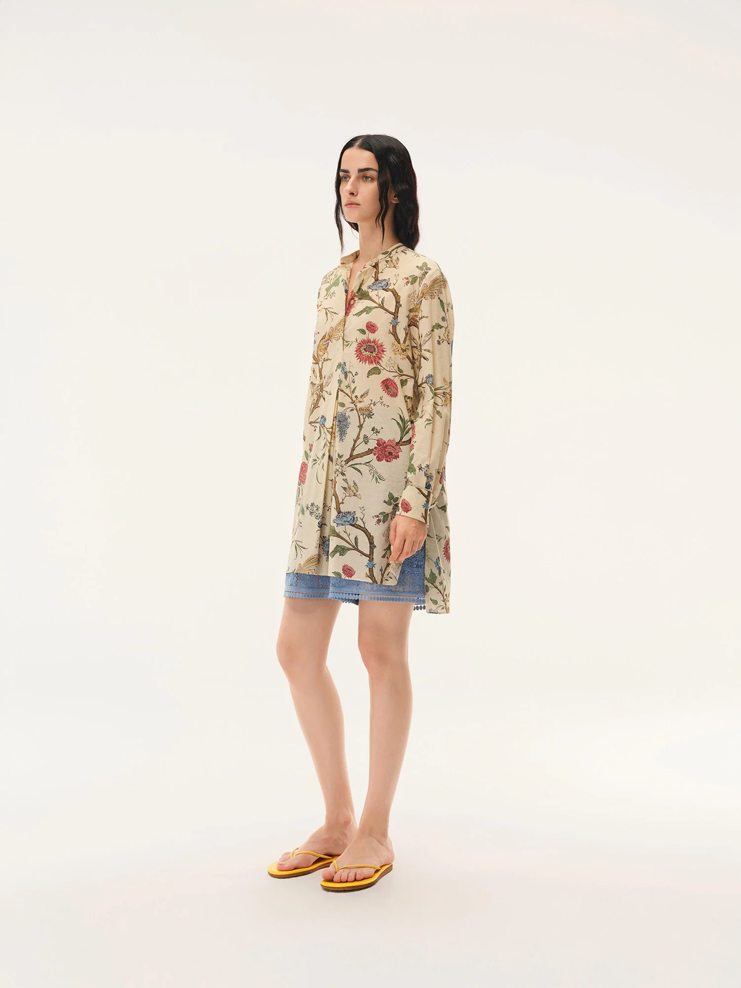 INTO THE EAST Spring/Summer 2026 Floral Bird Tree Crew Neck Top/Shirt ITE-E1JBSSTP21030-HUA Floral Pattern - Image 12