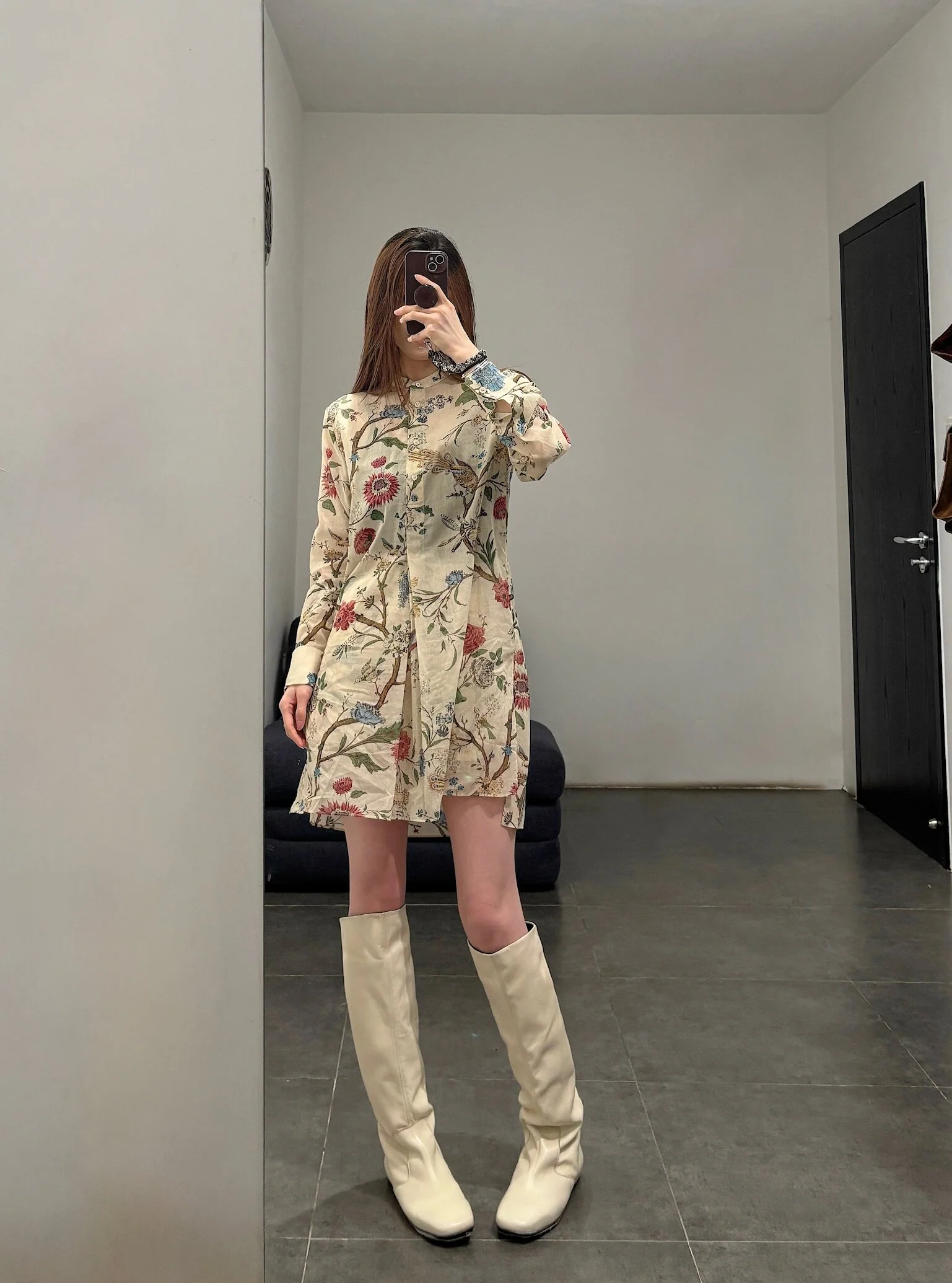 INTO THE EAST Spring/Summer 2026 Floral Bird Tree Crew Neck Top/Shirt ITE-E1JBSSTP21030-HUA Floral Pattern - Image 13
