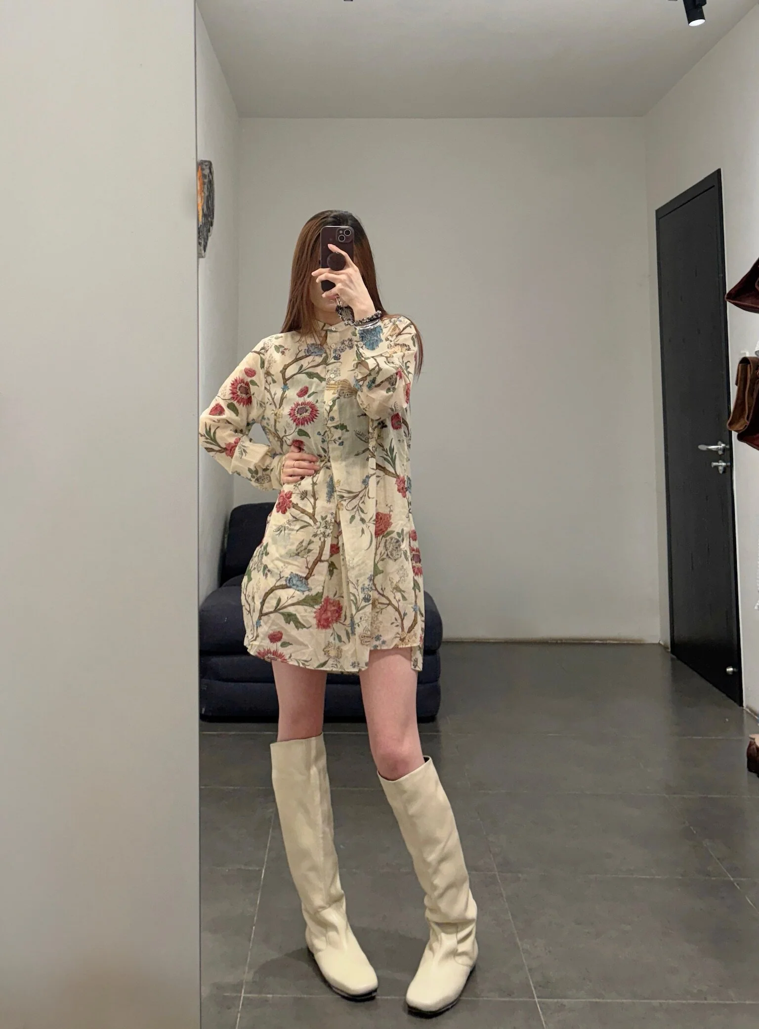 INTO THE EAST Spring/Summer 2026 Floral Bird Tree Crew Neck Top/Shirt ITE-E1JBSSTP21030-HUA Floral Pattern - Image 16