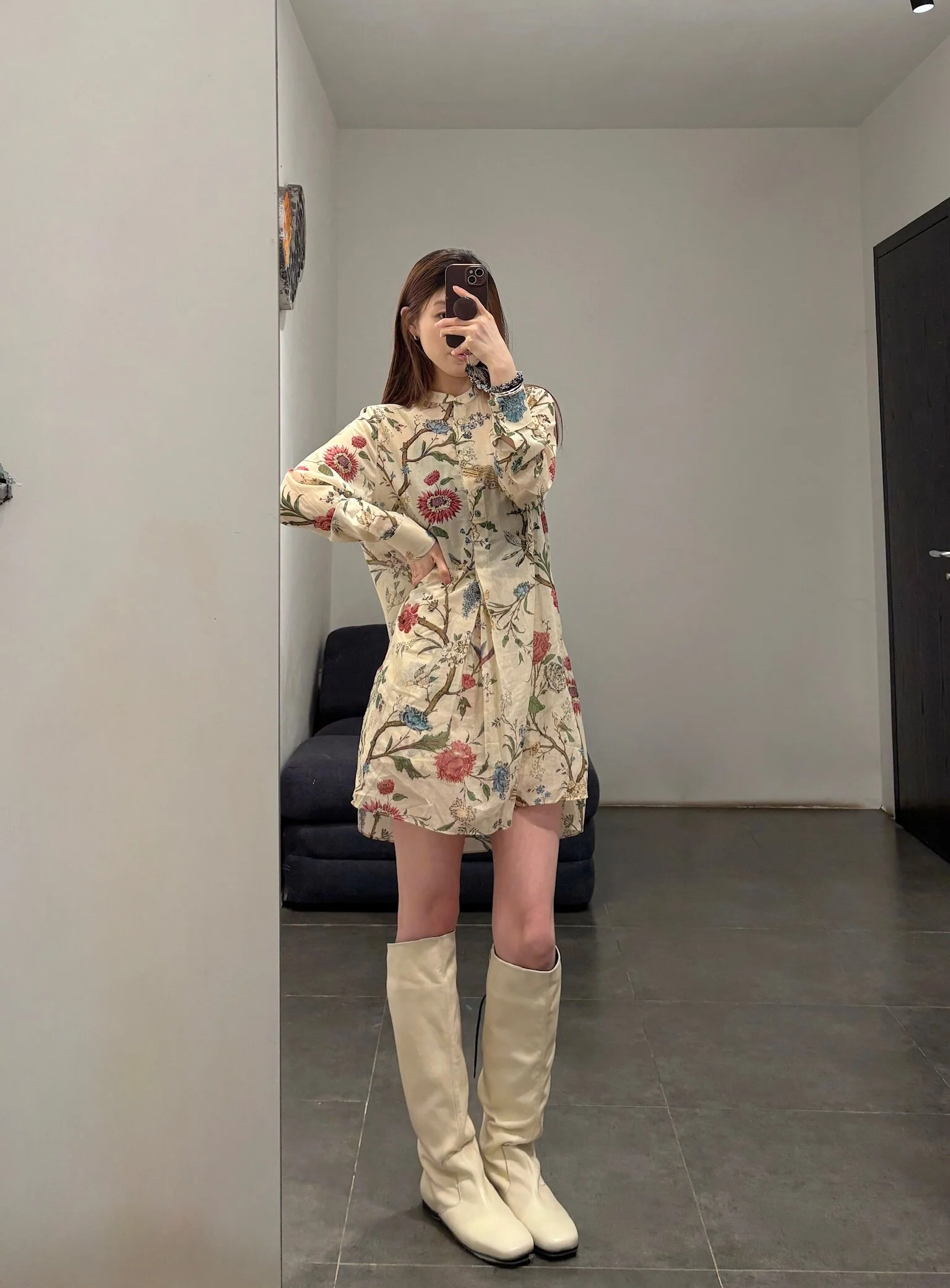 INTO THE EAST Spring/Summer 2026 Floral Bird Tree Crew Neck Top/Shirt ITE-E1JBSSTP21030-HUA Floral Pattern - Image 18