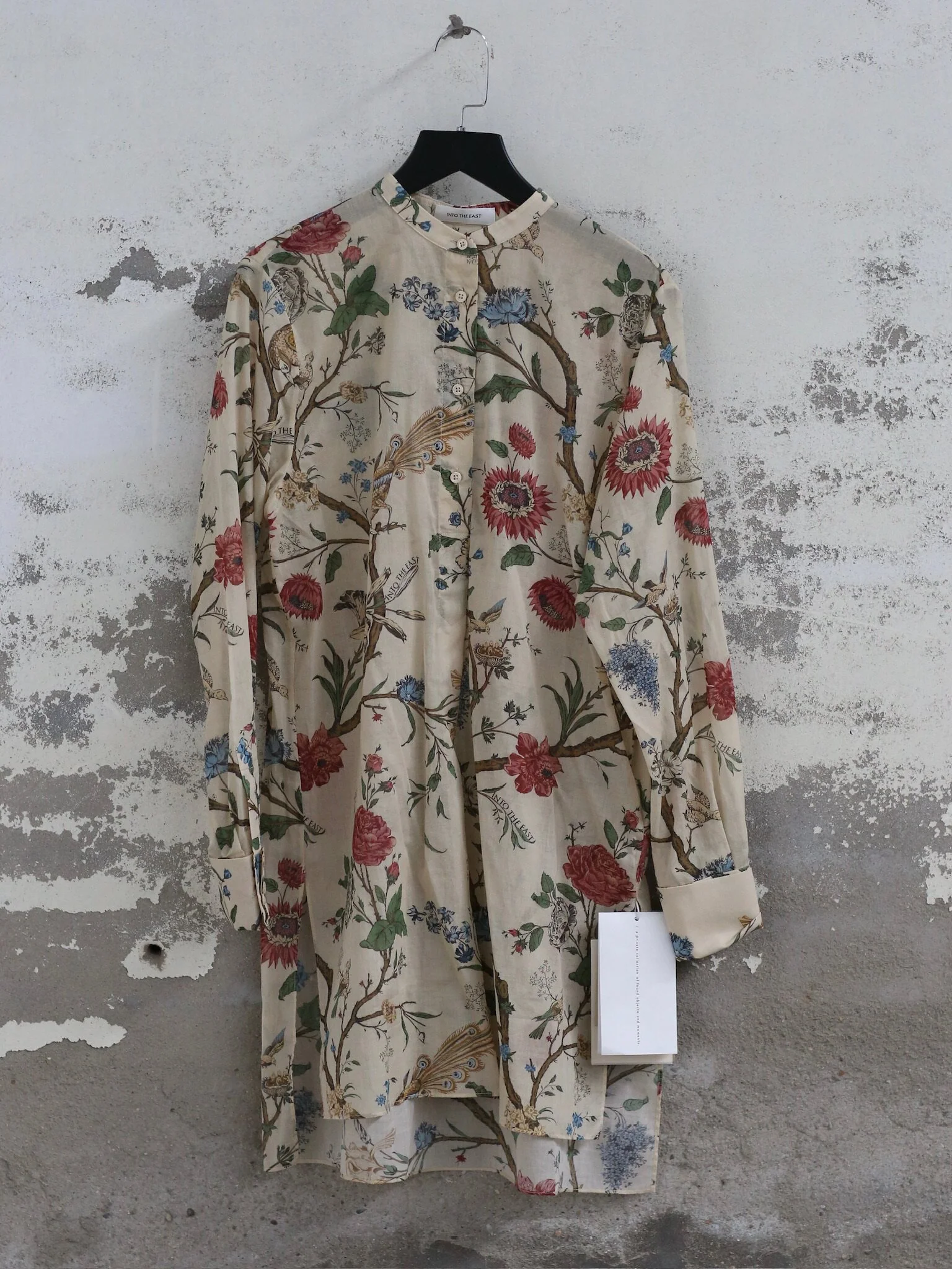 INTO THE EAST Spring/Summer 2026 Floral Bird Tree Crew Neck Top/Shirt ITE-E1JBSSTP21030-HUA Floral Pattern - Image 6