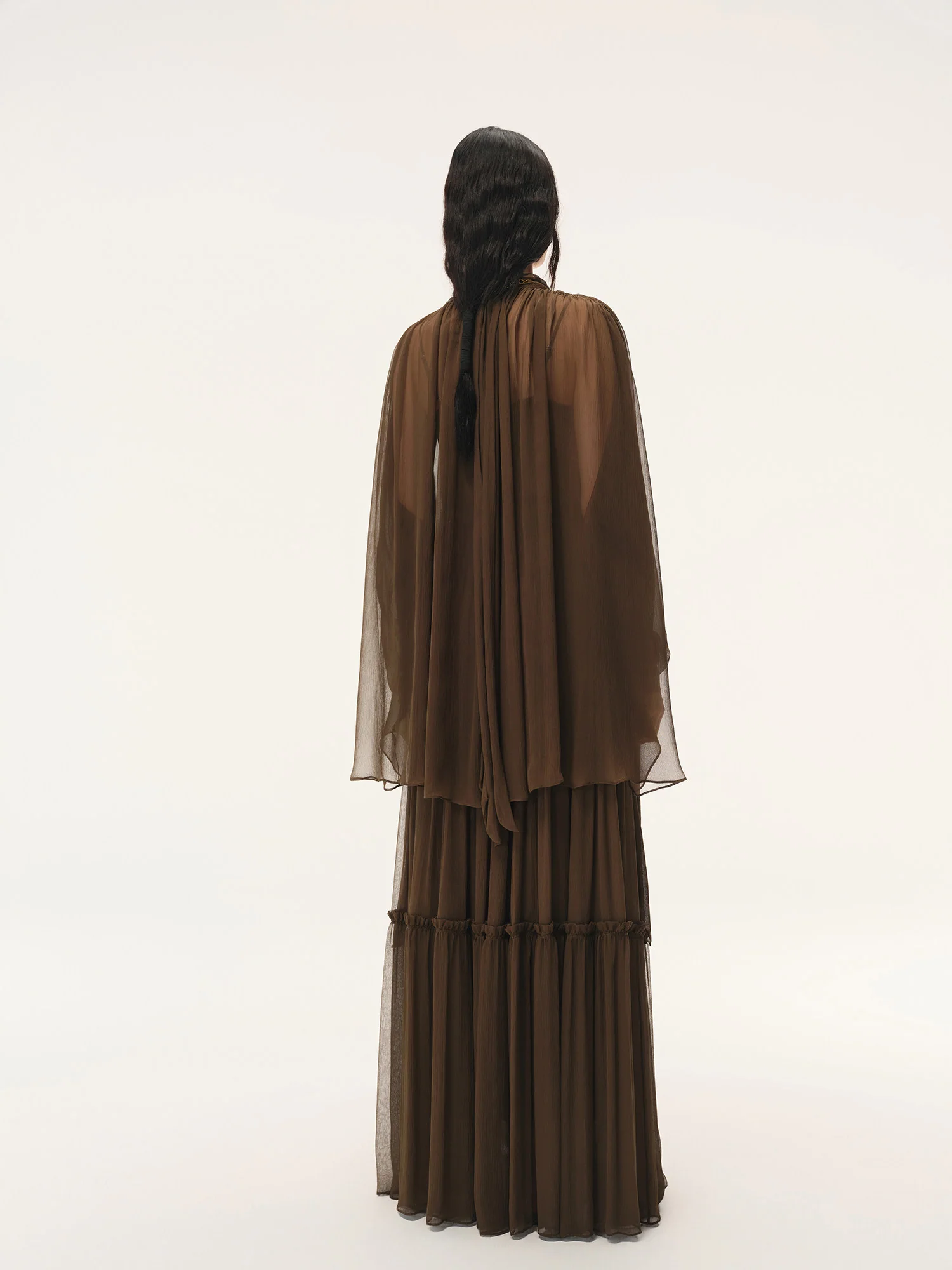 INTO THE EAST Spring/Summer 2026 High-neck batwing sleeve top/shirt ITE-E1JBSSTP20031OL-GLL Olive Green - Image 4