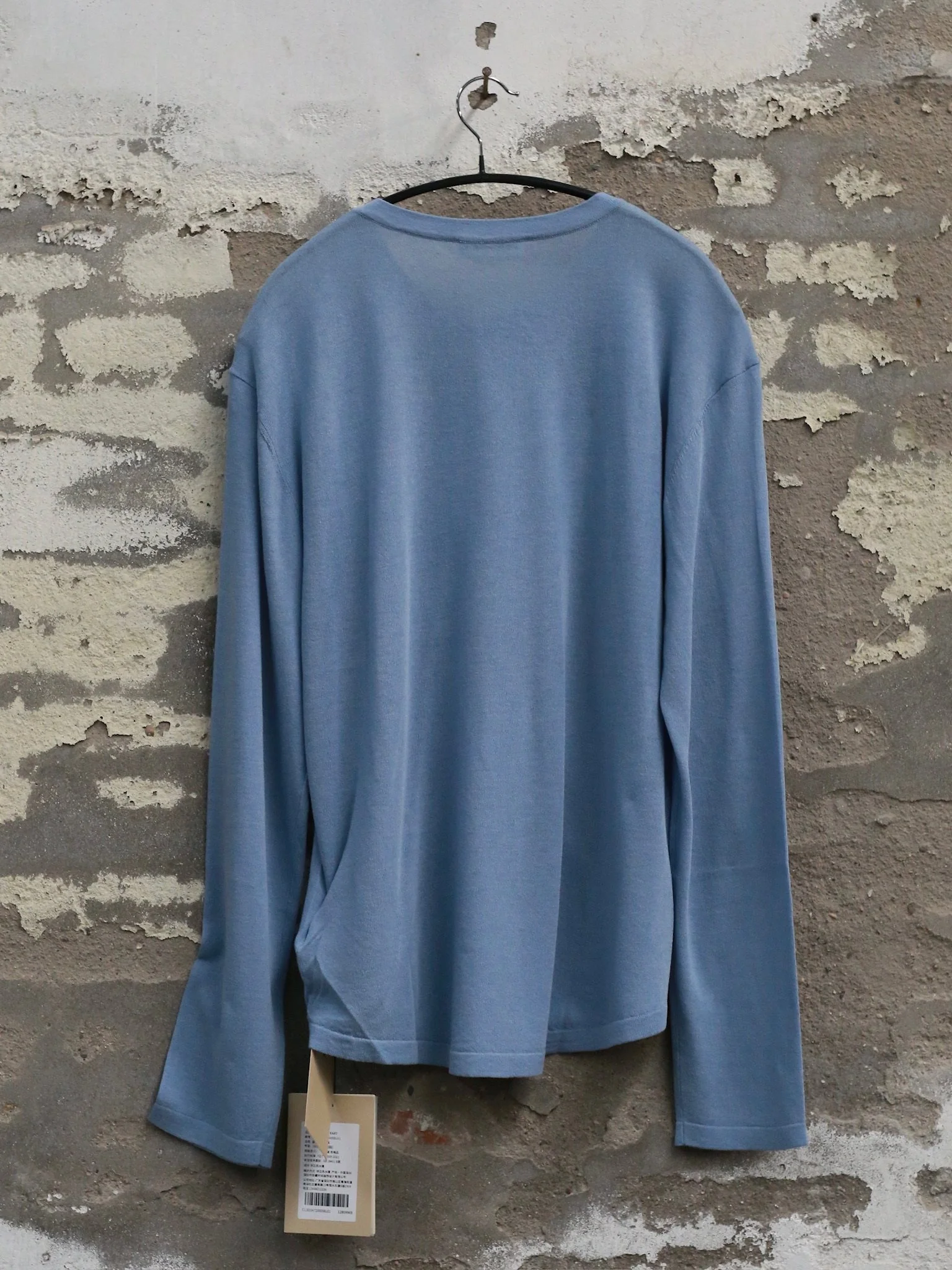 INTO THE EAST Spring/Summer 2026 Knitted Long-Sleeve T-Shirt ITE-E1JBSSKT20005BU-LAN Blue - Image 5