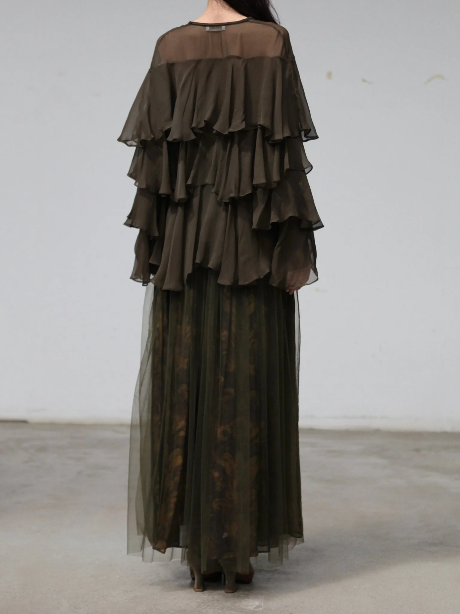 INTO THE EAST Spring/Summer 2026 Lightweight Cake Top ITE-E1JBSSTP20035-GLL Olive Green - Image 5