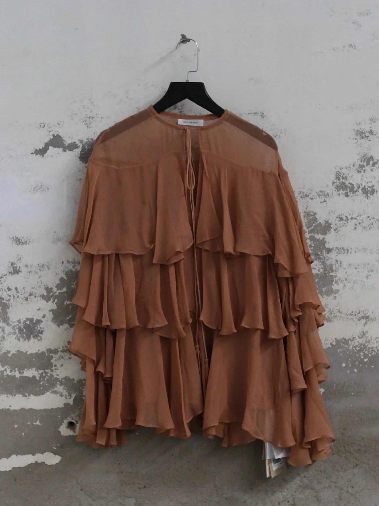 INTO THE EAST Spring/Summer 2026 Lightweight Cake Top ITE-E1JBSSTP20035-SHC Coral Orange - Image 6