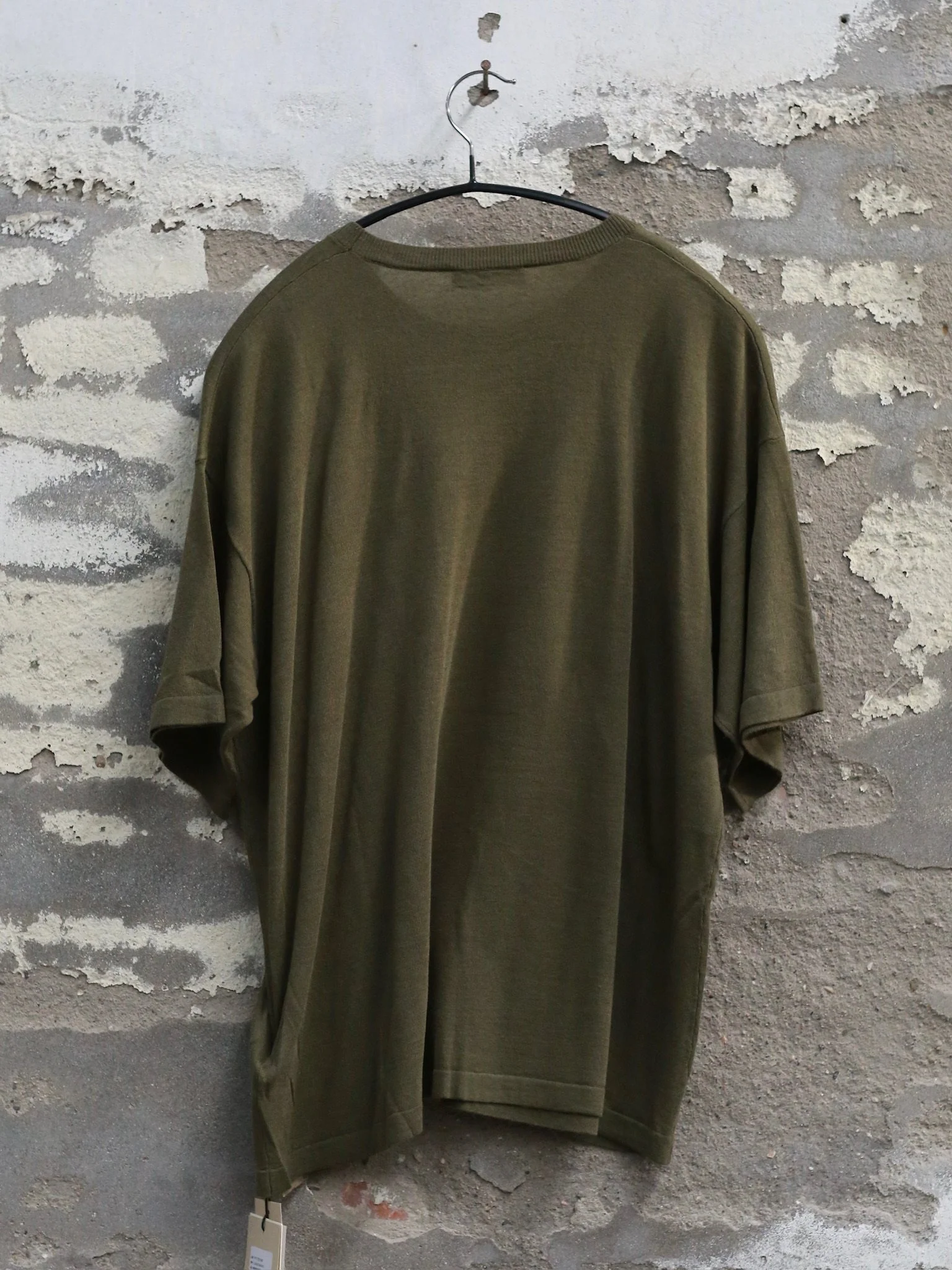INTO THE EAST Spring/Summer 2026 Loose Knit Short-Sleeve T-Shirt ITE-E1JBSSKT20004GR-LV Green - Image 5