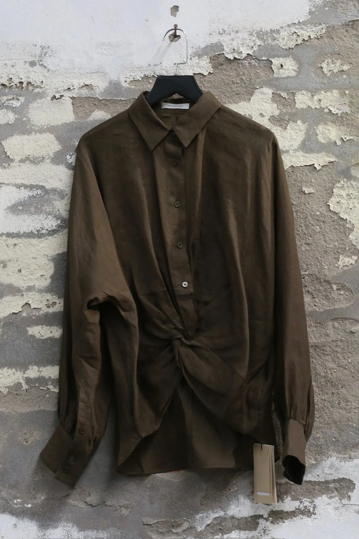 INTO THE EAST Spring/Summer 2026 Olive Green Knotted Top ITE-E1JBSSTP20020OL-GLL Olive Green - Image 4