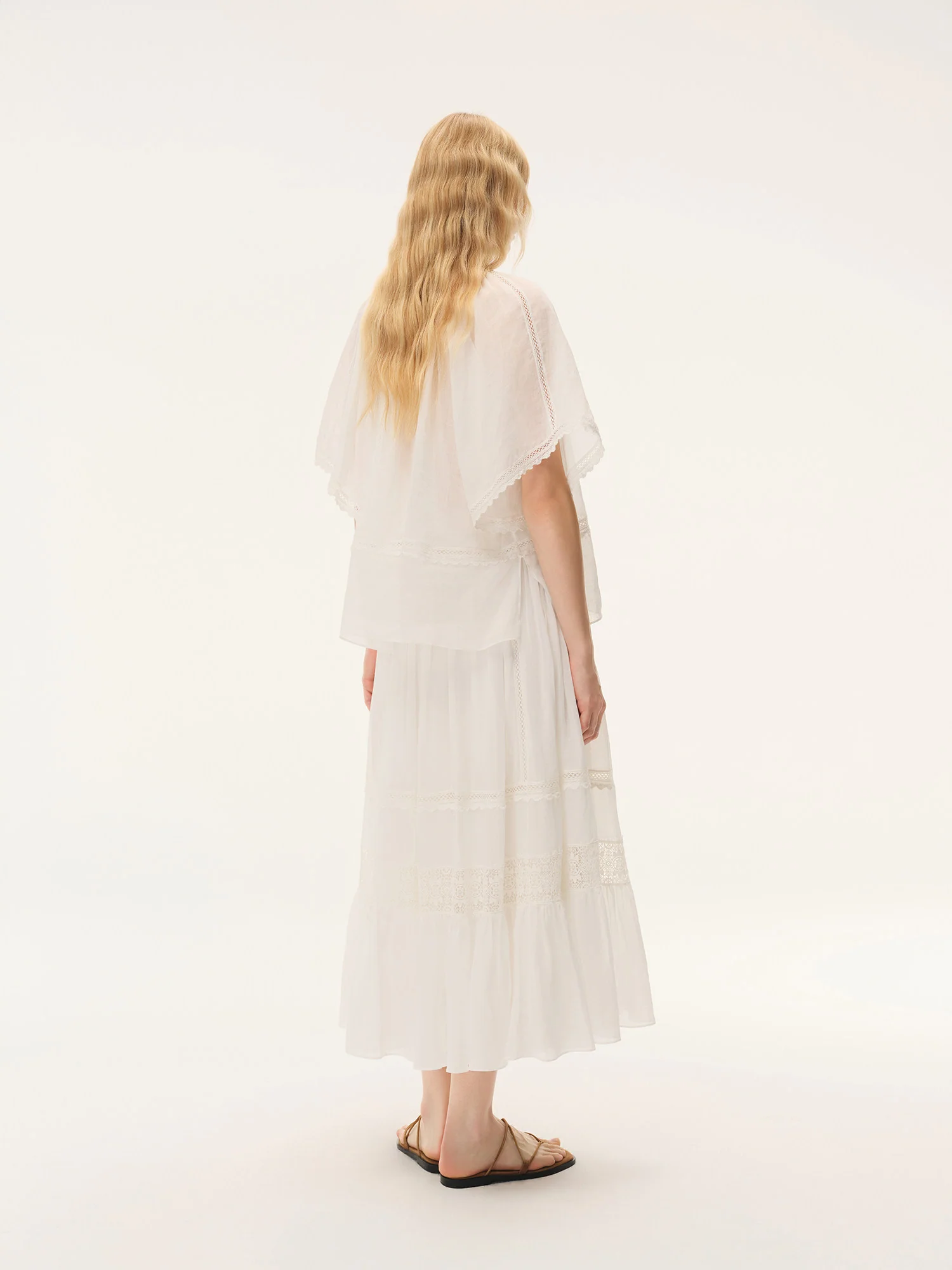 INTO THE EAST Spring/Summer 2026 White Tie-Waist Flutter Sleeve Top ITE-E1JBSSTP20029WT-BAI Top - Image 5