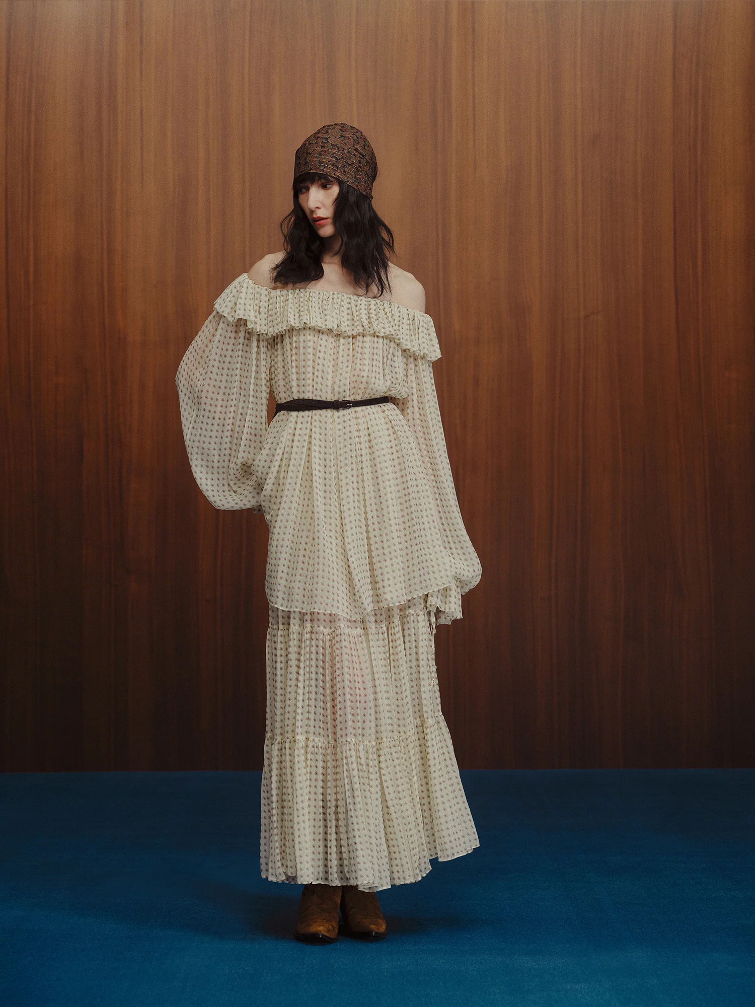INTO THE EAST White Mini Cashew Layered Silk Skirt ITE-E1DGSC027WT21SK-BAI White - Image 12