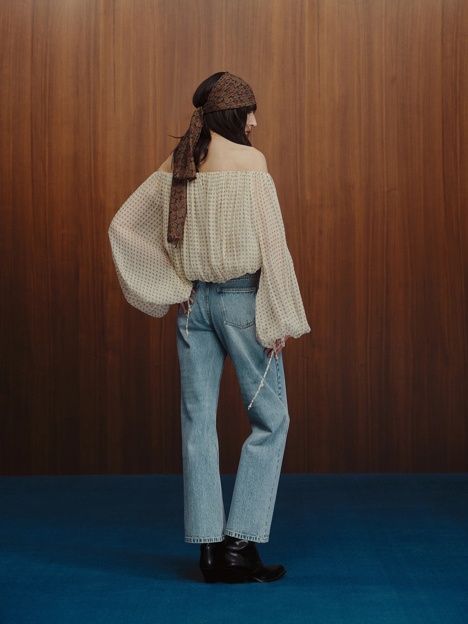 INTO THE EAST White Mini Cashew Volume Shirt Shirt ITE-E1DGSC046WT21TP-BAI White - Image 6