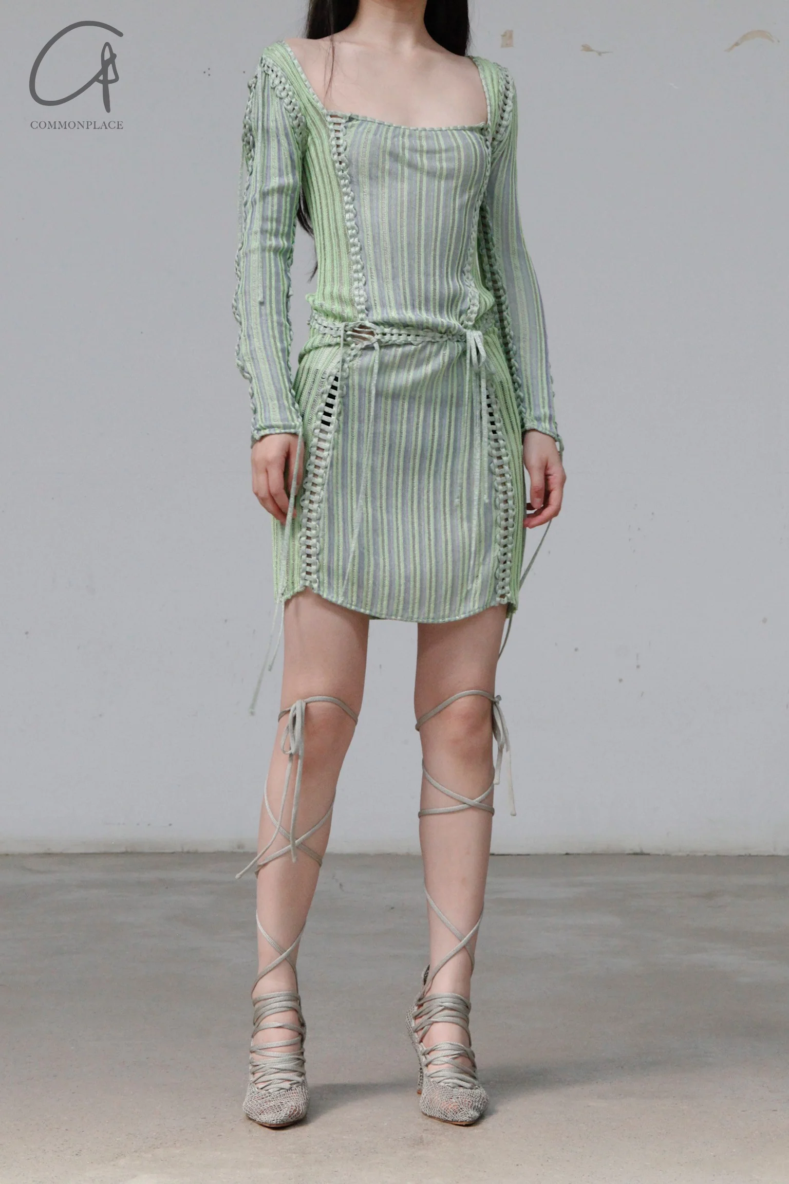ISA BOULDER Adjustable Panel Dress 22DR06 Mint Green - Image 6