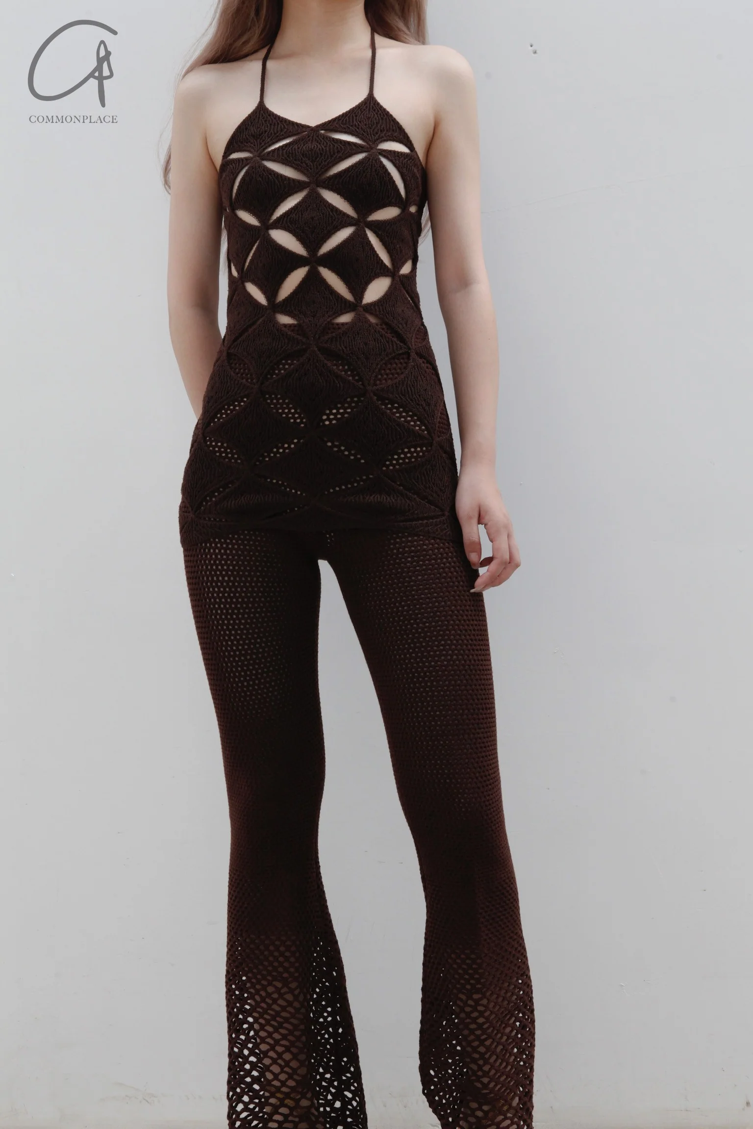 ISA BOULDER Argyle lace crew neck top SS22K44 - Image 2