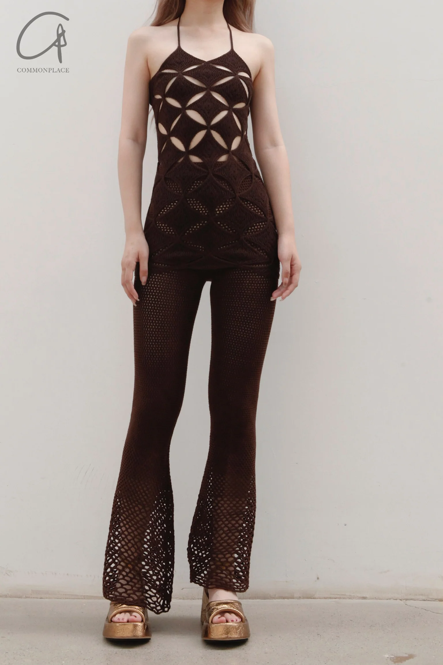 ISA BOULDER Argyle lace crew neck top SS22K44 - Image 4