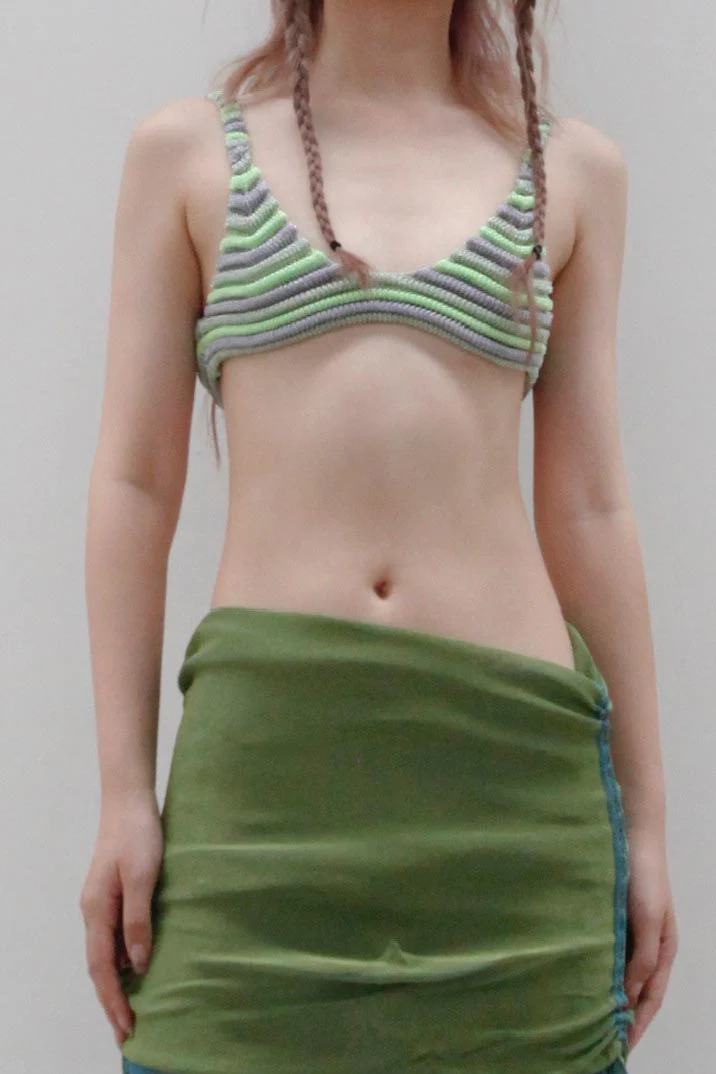 ISA BOULDER Curly Knot Bra SS22K8 Mint Green