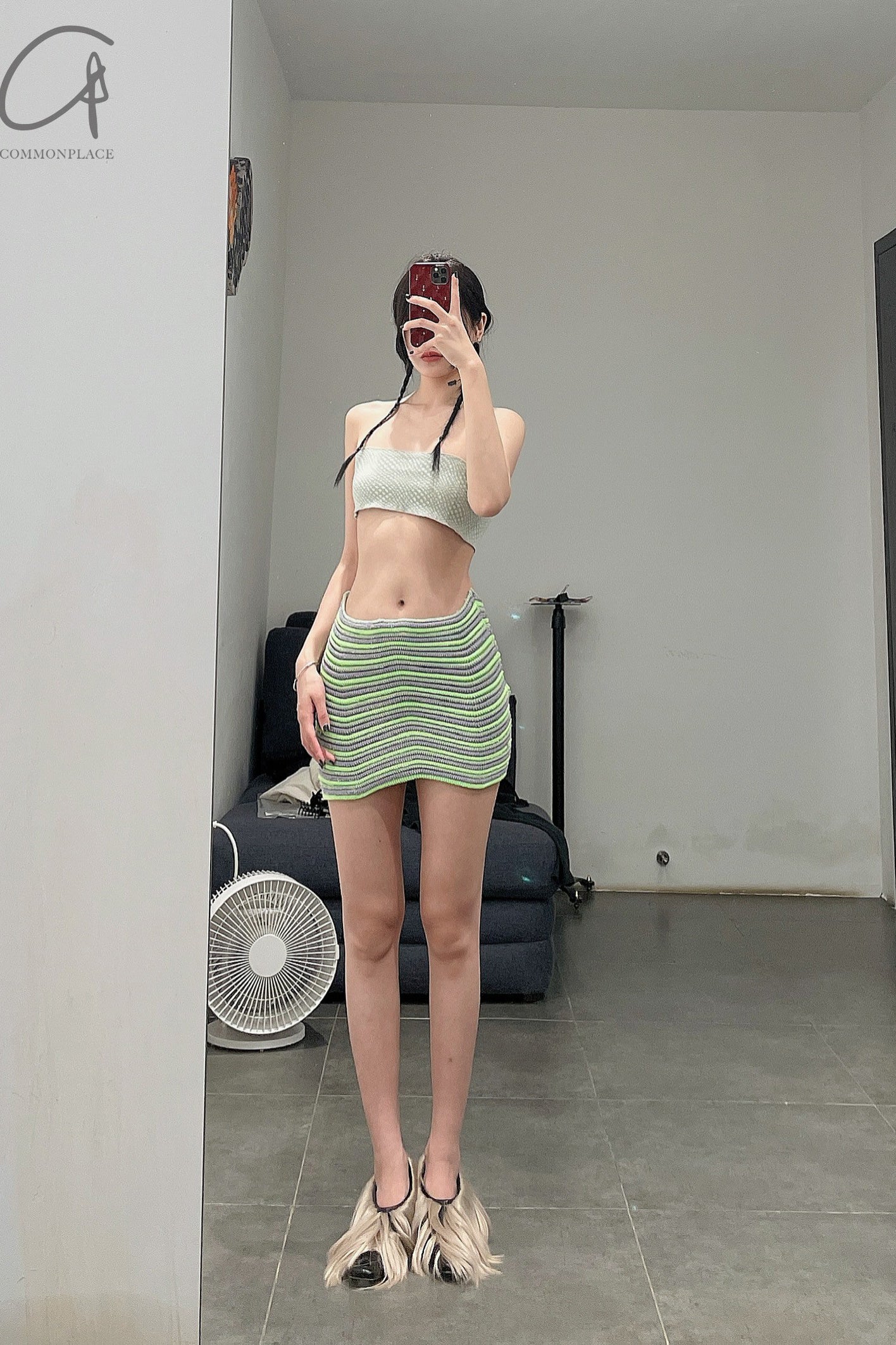 ISA BOULDER Curly Mini Skirt SS22K9 - Image 35