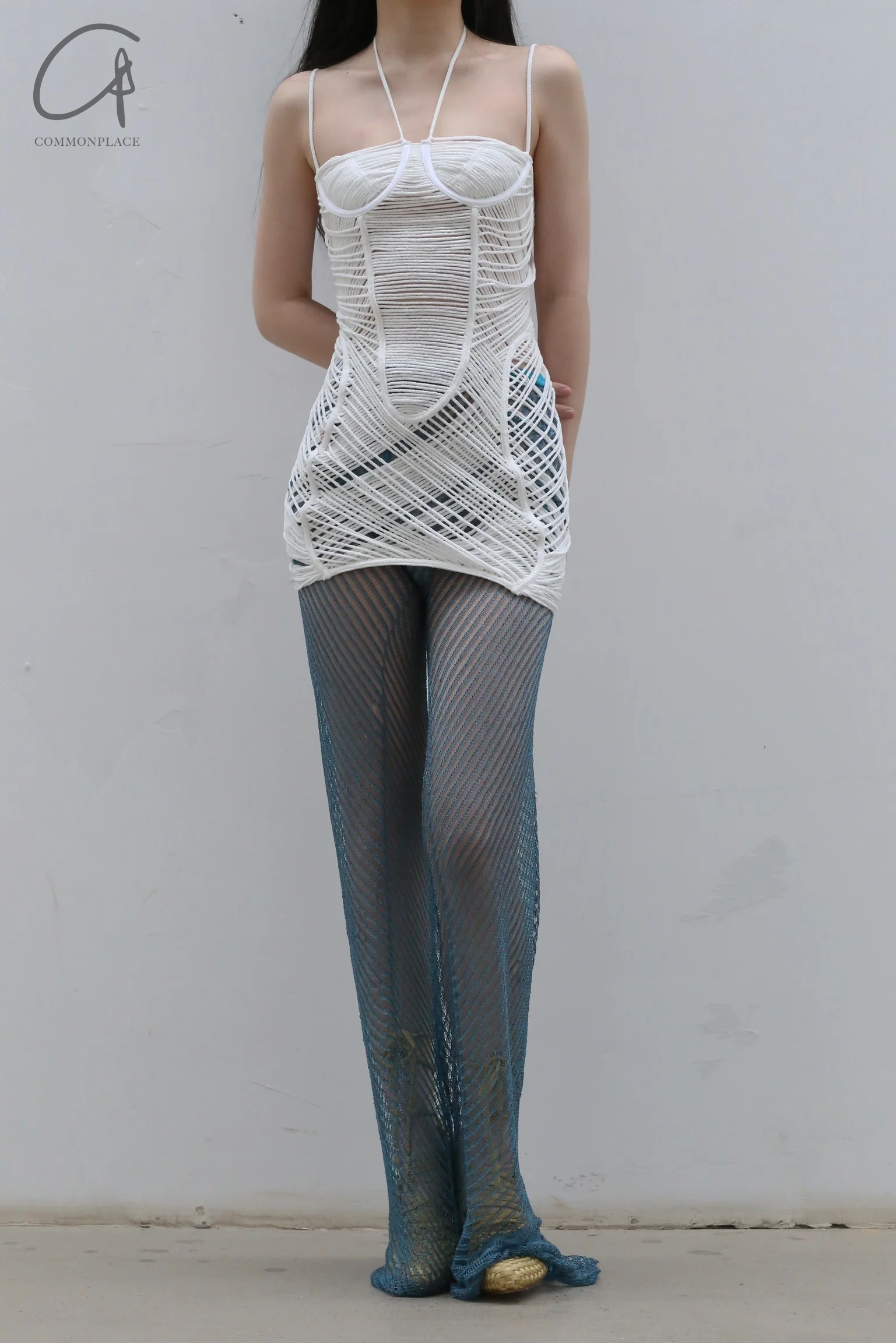 ISA BOULDER GEOMETRIC DRESS RS23DR1 WHITE - Image 3