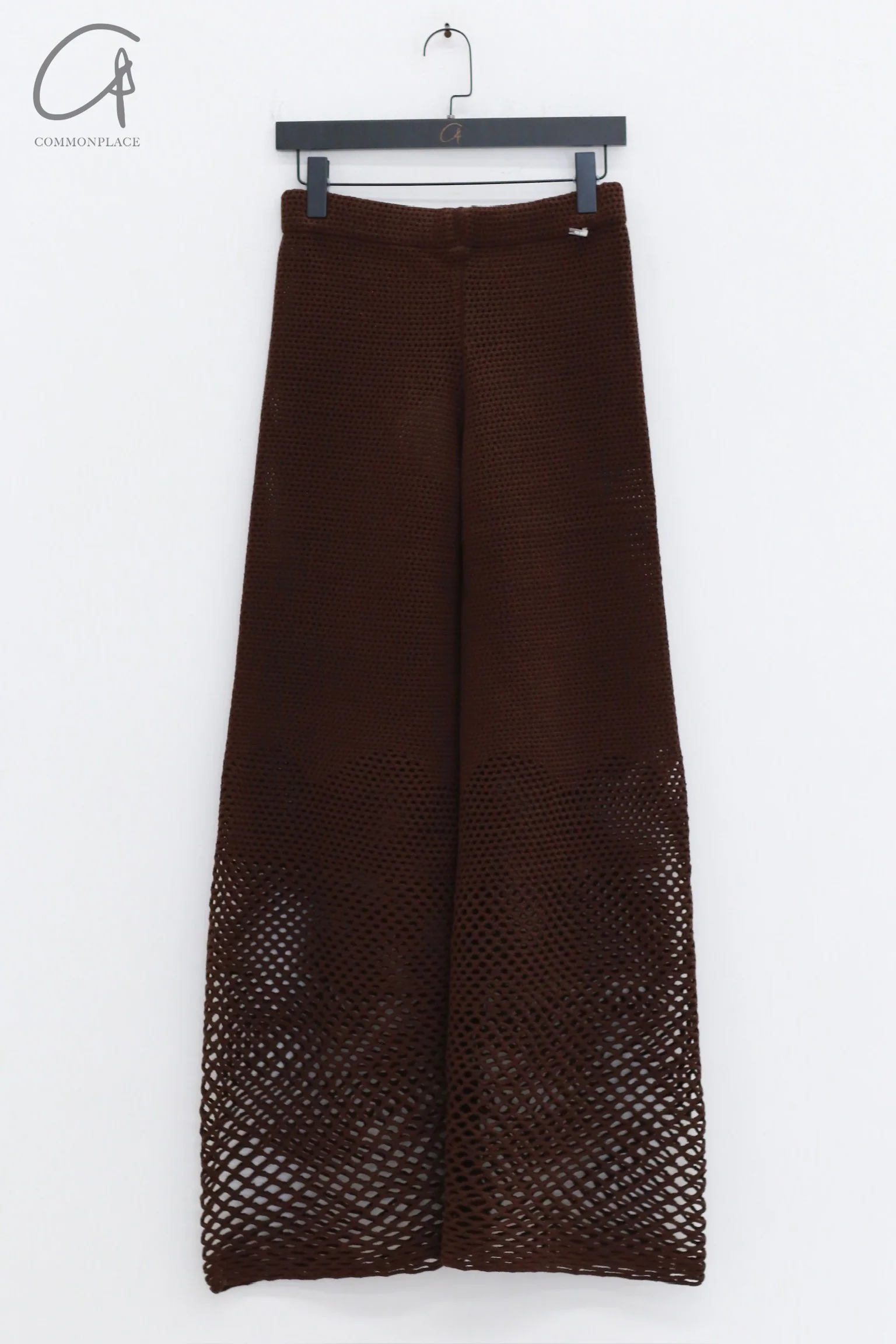 ISA BOULDER hollow elastic flared pants IB-WPN102-SOIL