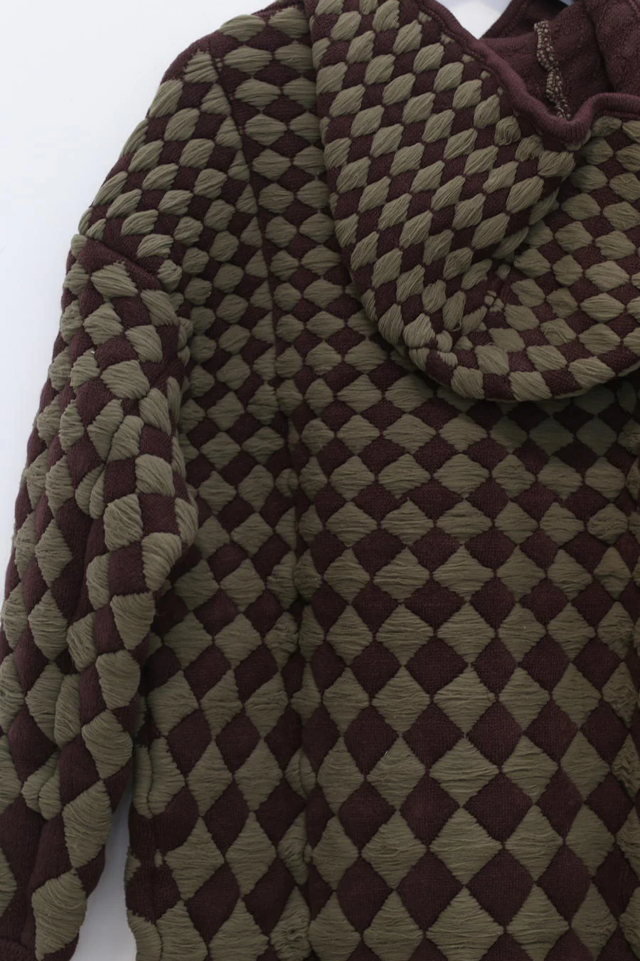 ISA BOULDER illusion quilted hoodie 22SW09 FOREST - Image 10