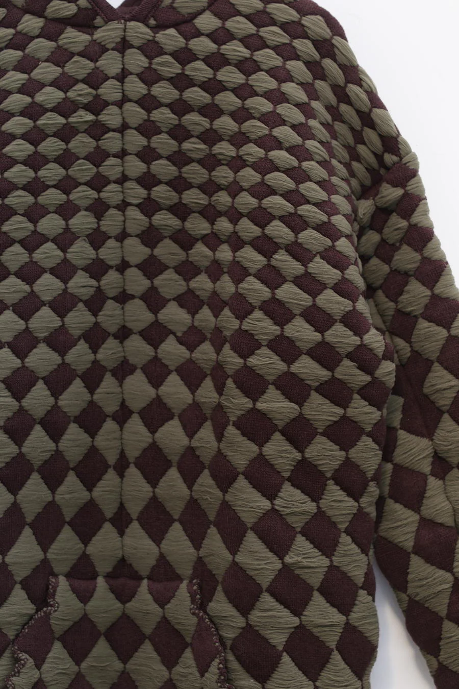 ISA BOULDER illusion quilted hoodie 22SW09 FOREST - Image 9