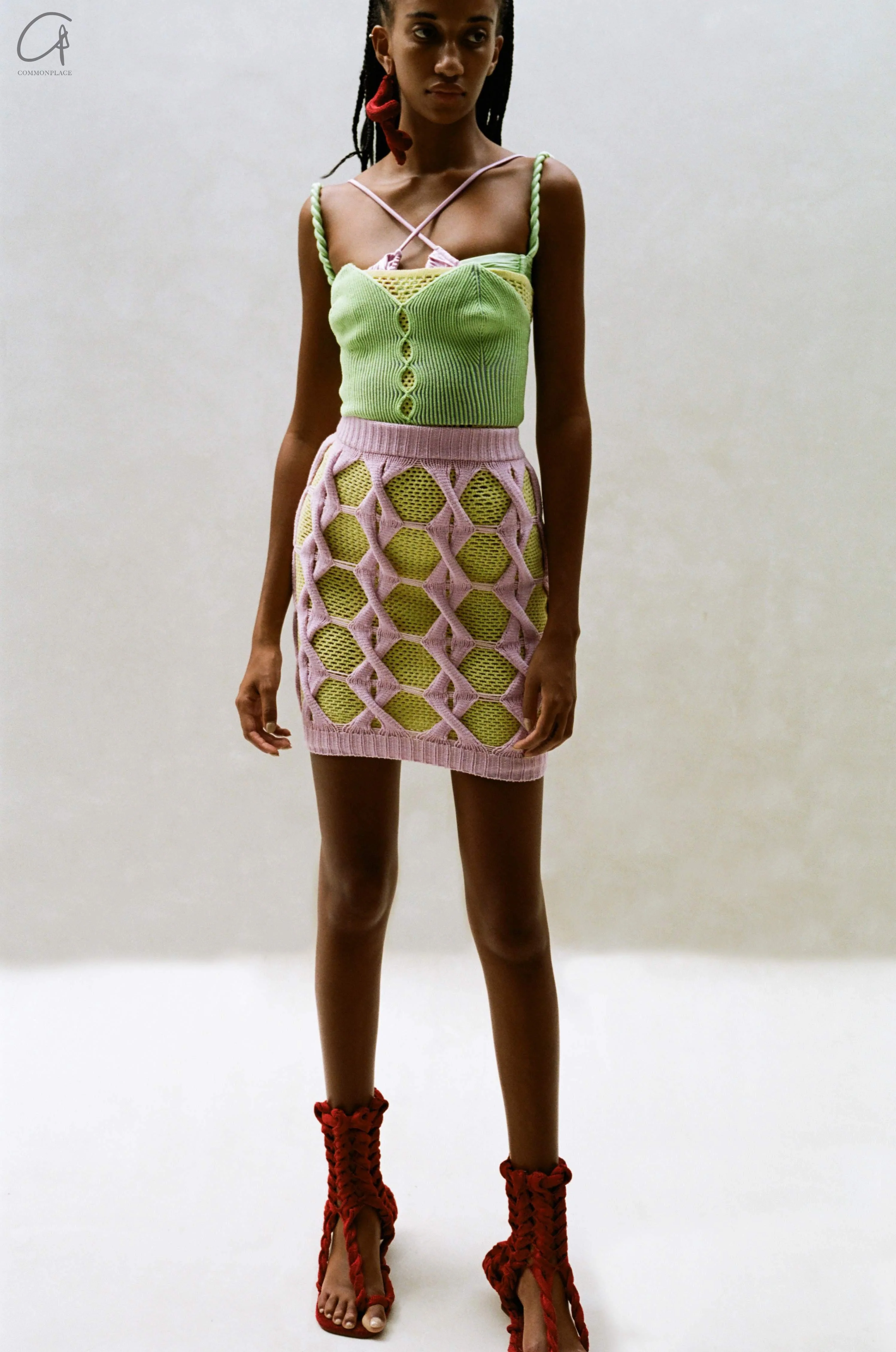 ISA BOULDER JERSEY MINI SKIRT IB-SS22K62-FEN - Image 2