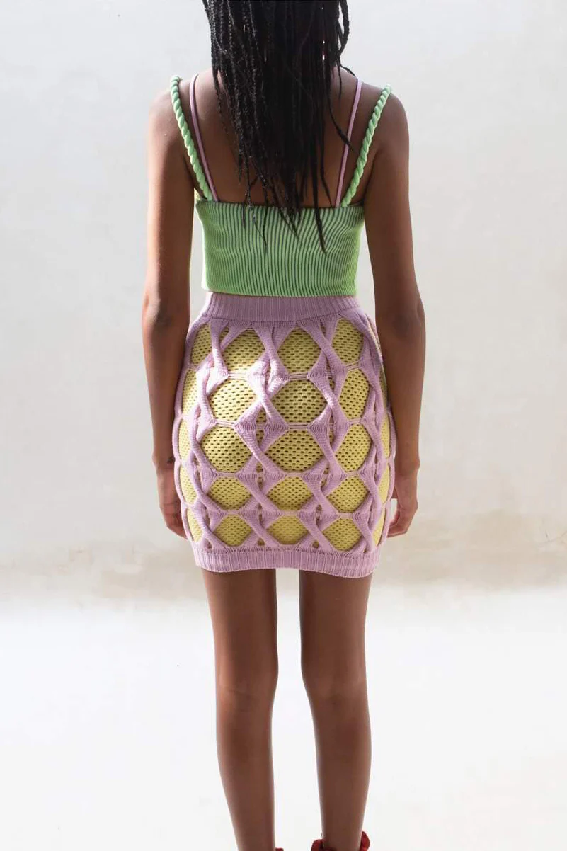 ISA BOULDER JERSEY MINI SKIRT IB-SS22K62-FEN - Image 3