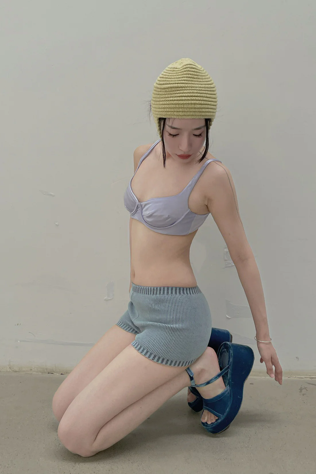 ISA BOULDER Knit shorts COVER KNIT SHORTS BABYBLUE - Image 2