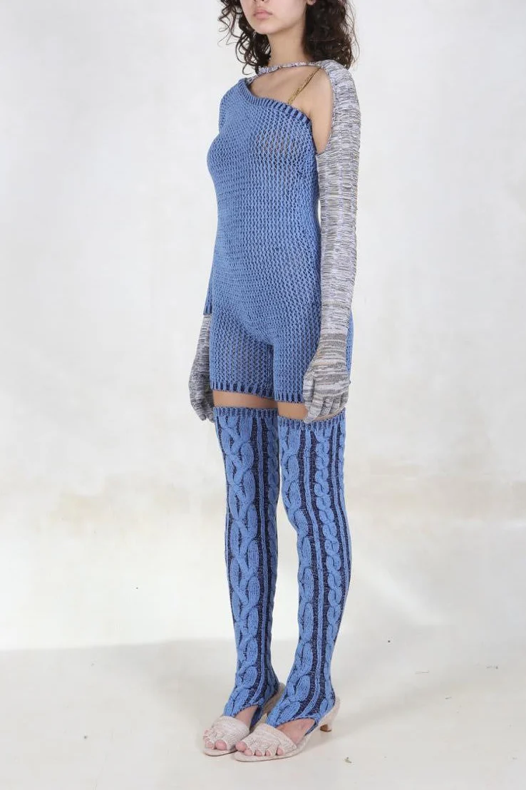 ISA BOULDER knitted socks CABLEGUY SOCKS BABYBLUE - Image 7