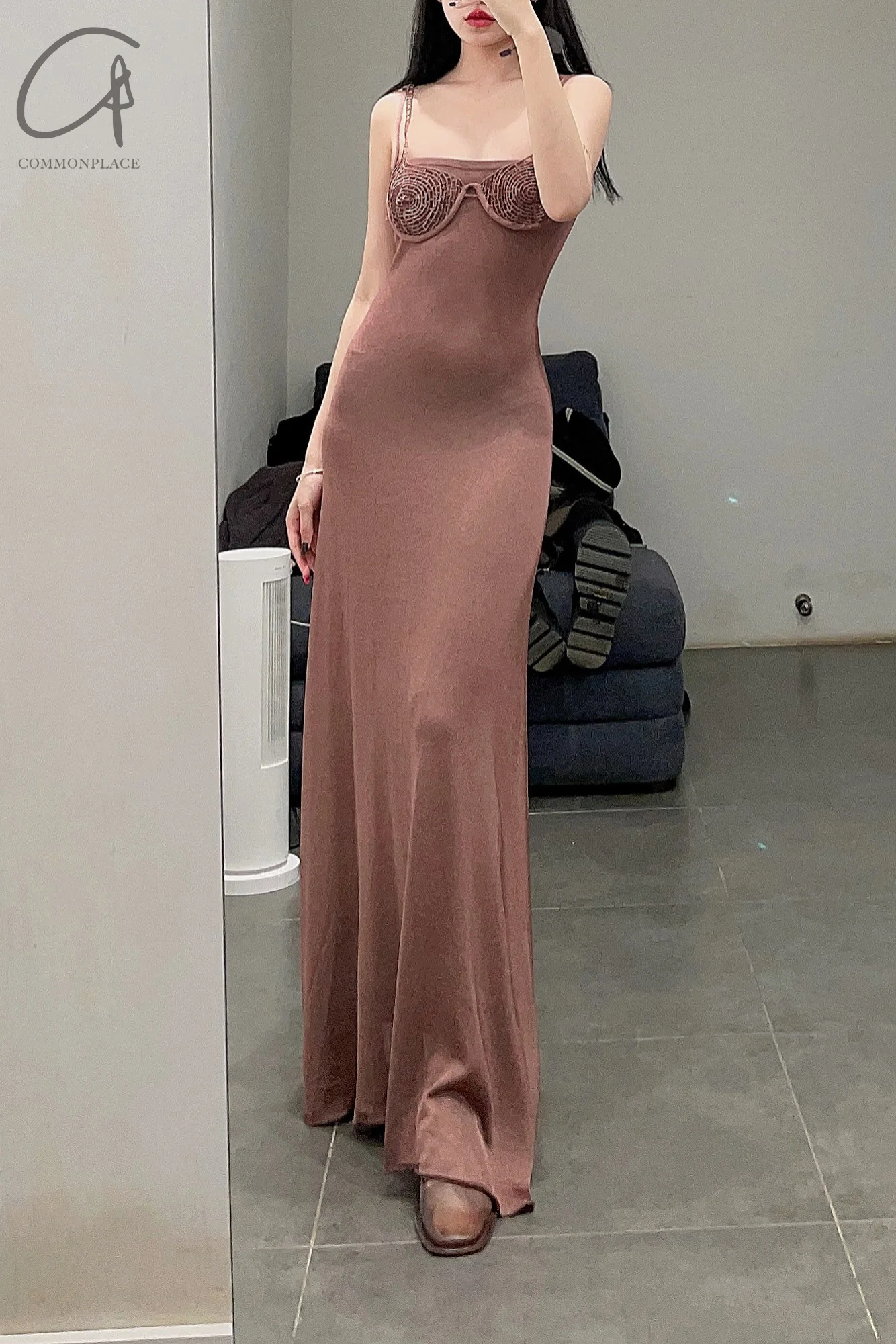 ISA BOULDER Mind Map Dress with Corset RS23DR7 Bark - Image 16