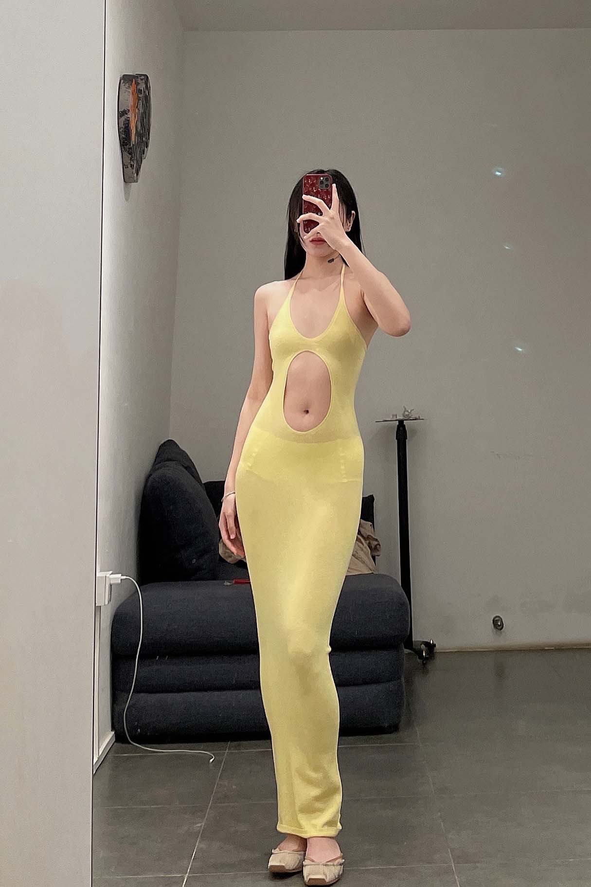 ISA BOULDER Pull Back Dress RS22K21B Yellow - Image 14