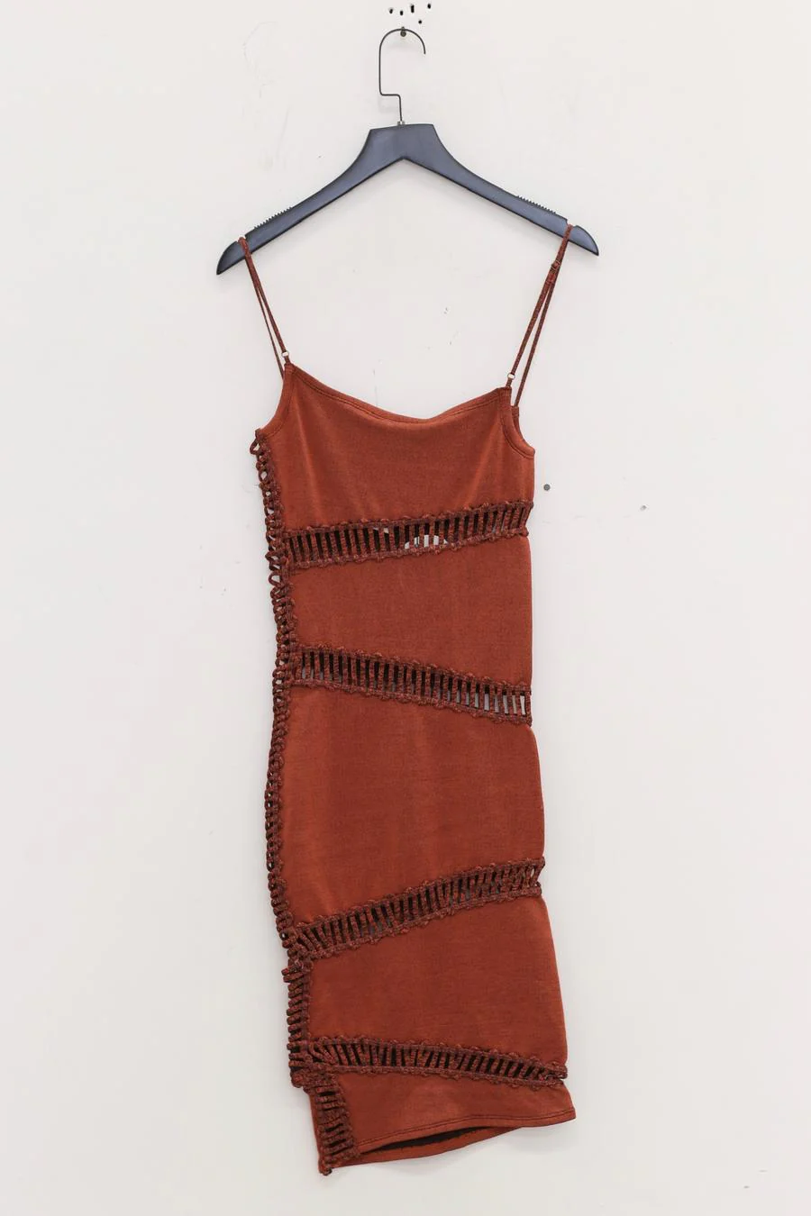 ISA BOULDER Puzzle Bib Dress (Reversible) 22DR04A Rust Red - Image 13