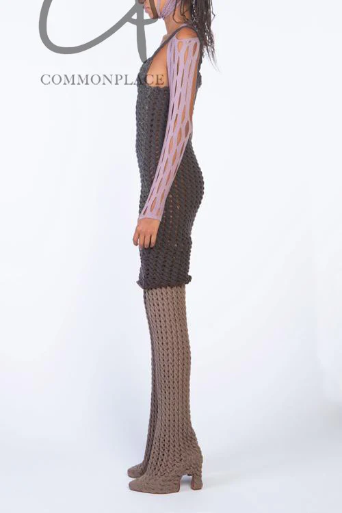 ISA BOULDER Stretch Knitted Sleeves Series IB-RS22K72-ZIHONG Purple-Red - Image 11