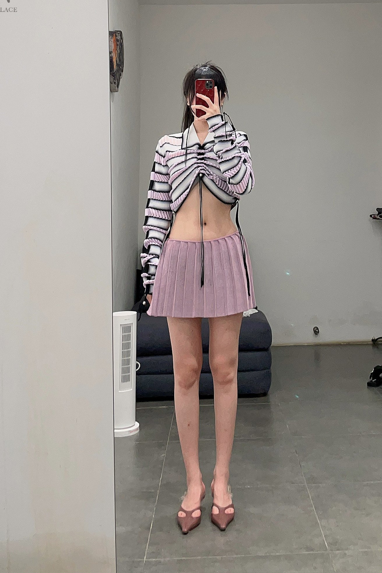 ISA BOULDER PLEATED MINI SKIRT COLLECTION Indonesia IB-22SK04-ZIHONG Purple - Image 29