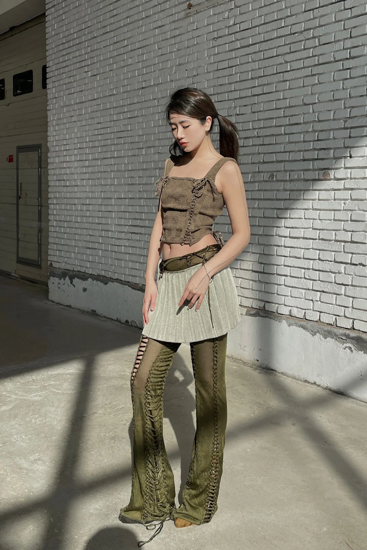 ISA BOULDER PLEATED MINI SKIRT COLLECTION Indonesia IB-22SK04-JIN Gold - Image 46
