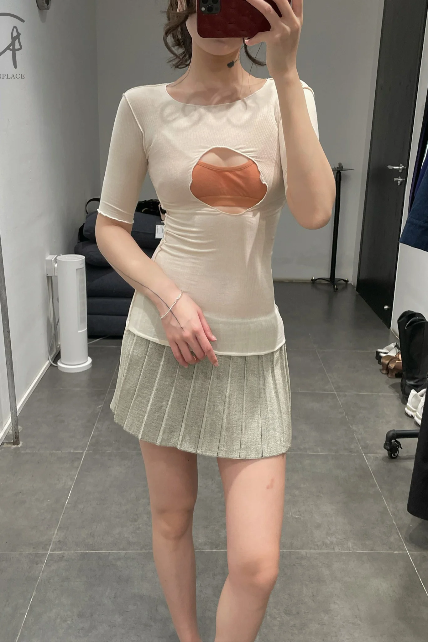 ISA BOULDER PLEATED MINI SKIRT COLLECTION Indonesia IB-22SK04-JIN Gold - Image 52