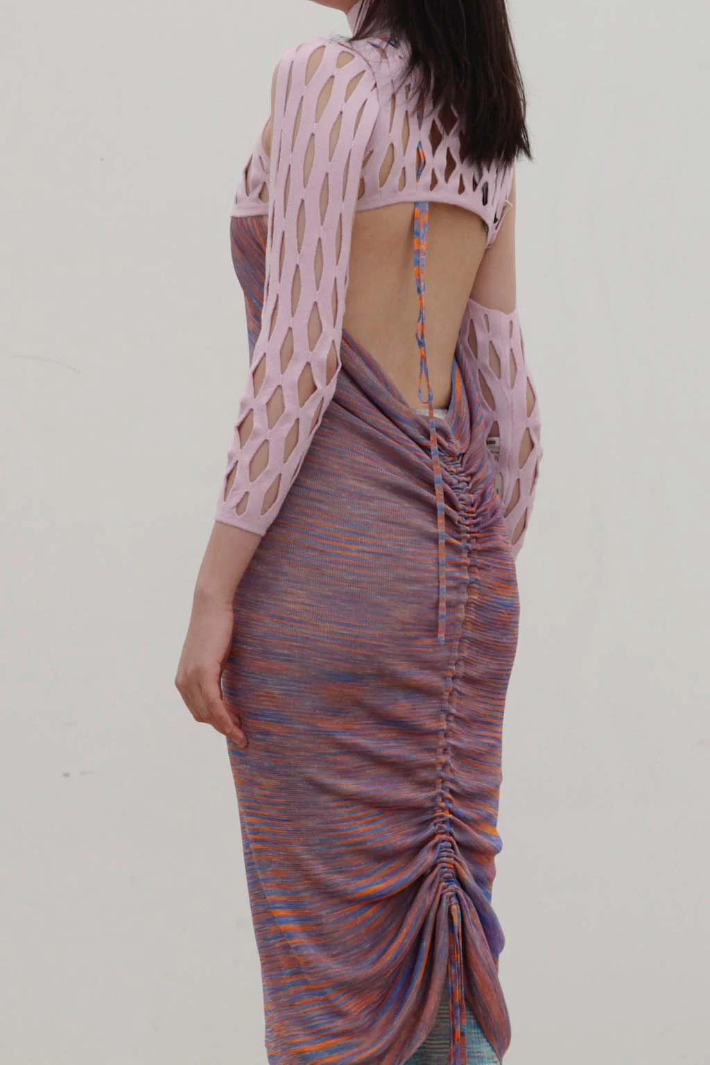 ISA BOULDER Stretch Knit Arm Sleeves Series IB-RS22K72-FEN Pink - Image 3