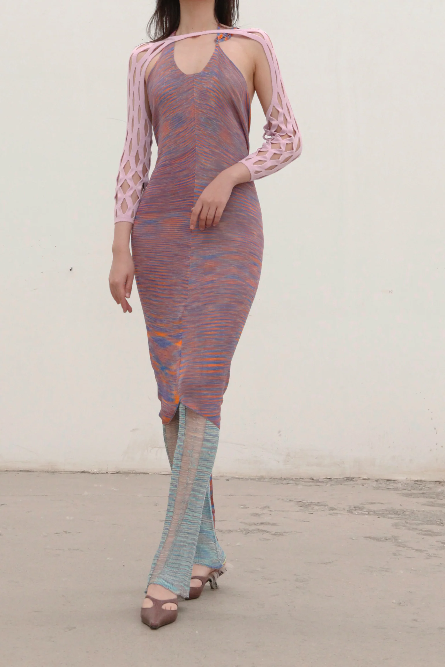 ISA BOULDER Stretch Knit Arm Sleeves Series IB-RS22K72-FEN Pink - Image 9