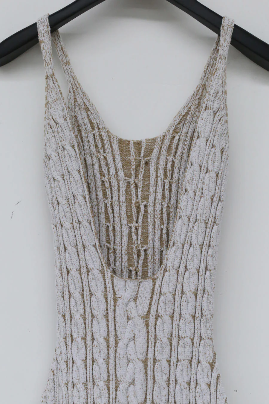 ISA Boulder Sling Dress IB-CABLEGUY DRESS-YANMAI Oatmeal - Image 4