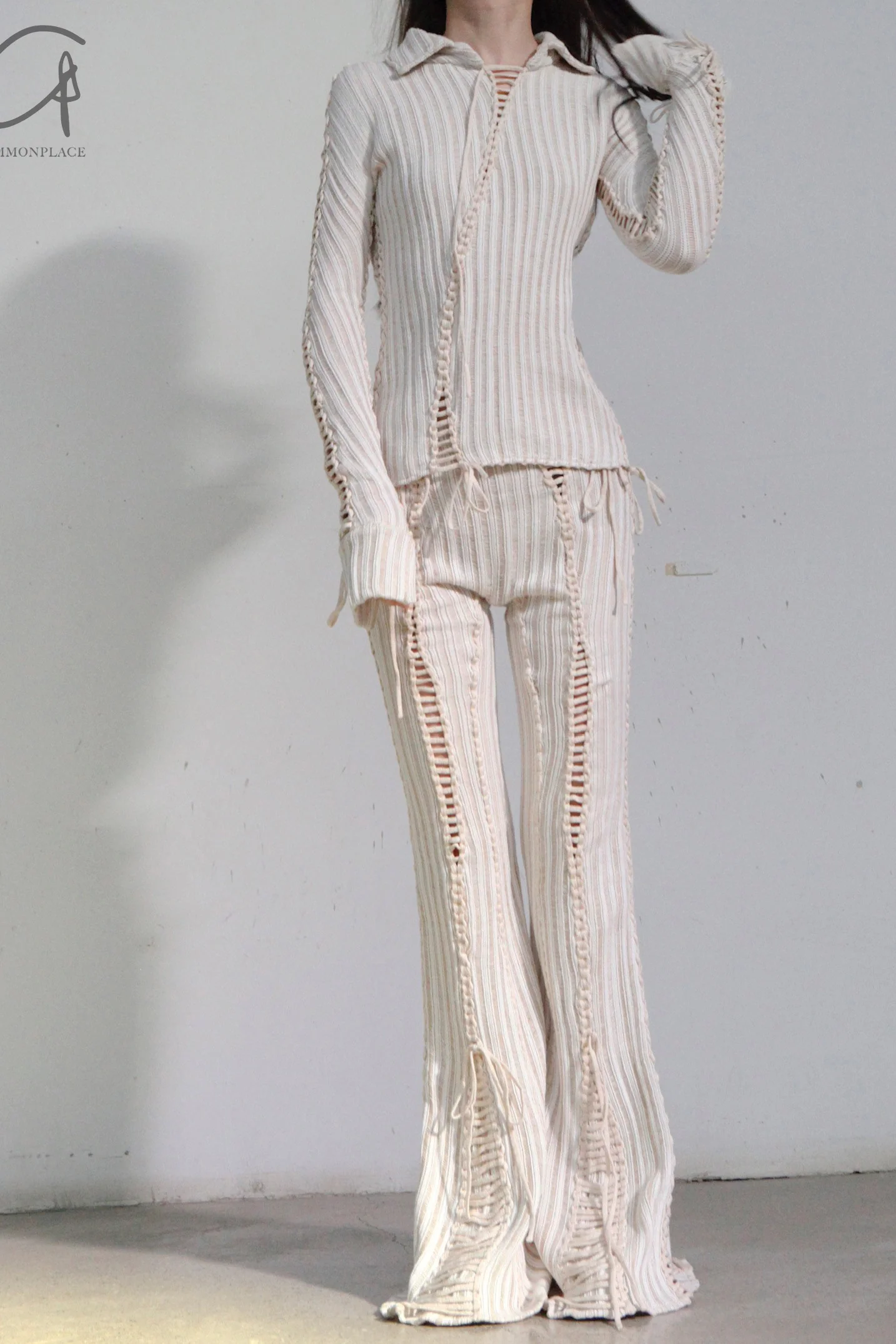 ISA BOULDER Slit Ripped Pants IB-22PT01-MIBAI - Image 18